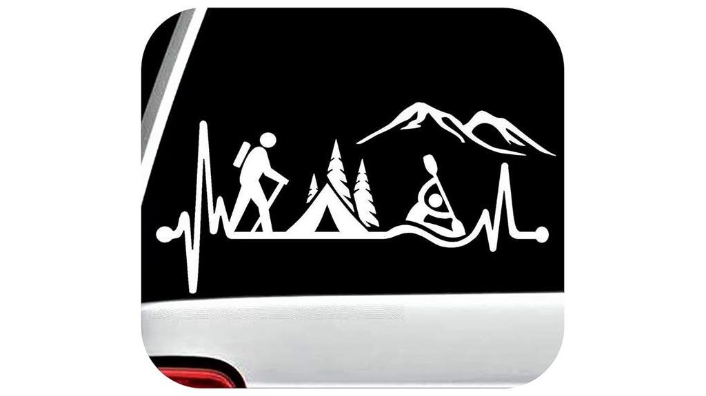 Hiker Guy Camping Decal
