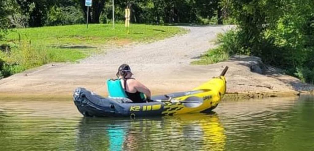 Intex 68307EP Explorer K2 Inflatable Kayak Set: Includes Deluxe 86in Aluminum Oars and High-Output Pump – SuperStrong PVC – Adjustable Seats with Backrest – 2-Person – 400lb Weight Capacity - Customer Photo 1