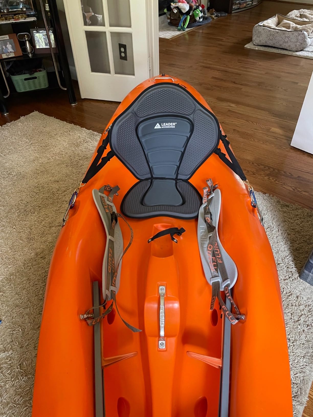 Leader Accessories Kayak Seats Paddle Board Seat Universal Padded Canoe SUP Seat with Back Support - Deluxe Kayak Chair Seat Cushion with Storage Bag Customer Review Leader Accessories Kayak Seats Paddle Board Seat Universal Padded Canoe SUP Seat with Back Support - Deluxe Kayak Chair Seat Cushion with Storage Bag - Customer Photo 1
