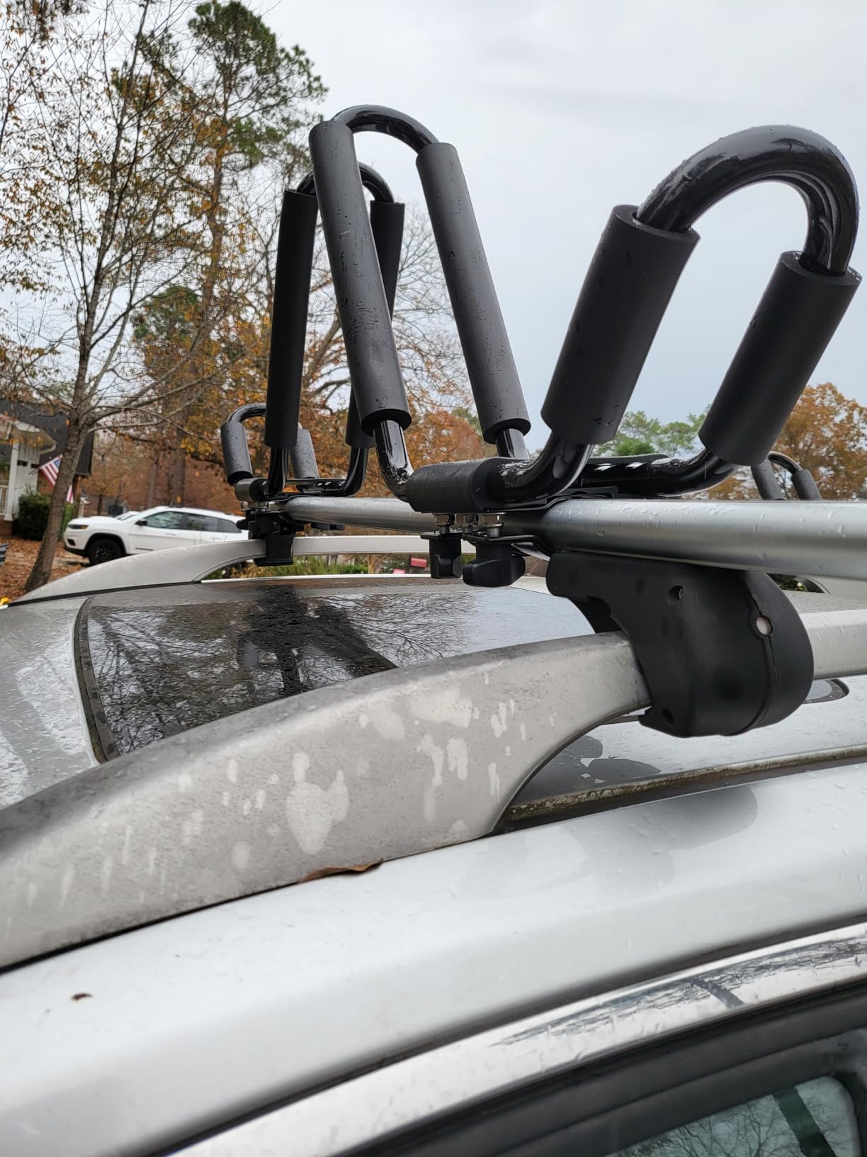 2 Pairs Heavy Duty Kayak Rack-Includes 4 Pcs Ratchet Tie-Mount on Car Roof Top Crossbar-Easy to Carry Kayak Canoe Boat Surf Ski (J-Bar Rack) Customer Review 2 Pairs Heavy Duty Kayak Rack-Includes 4 Pcs Ratchet Tie-Mount on Car Roof Top Crossbar-Easy to Carry Kayak Canoe Boat Surf Ski (J-Bar Rack) - Customer Photo 1