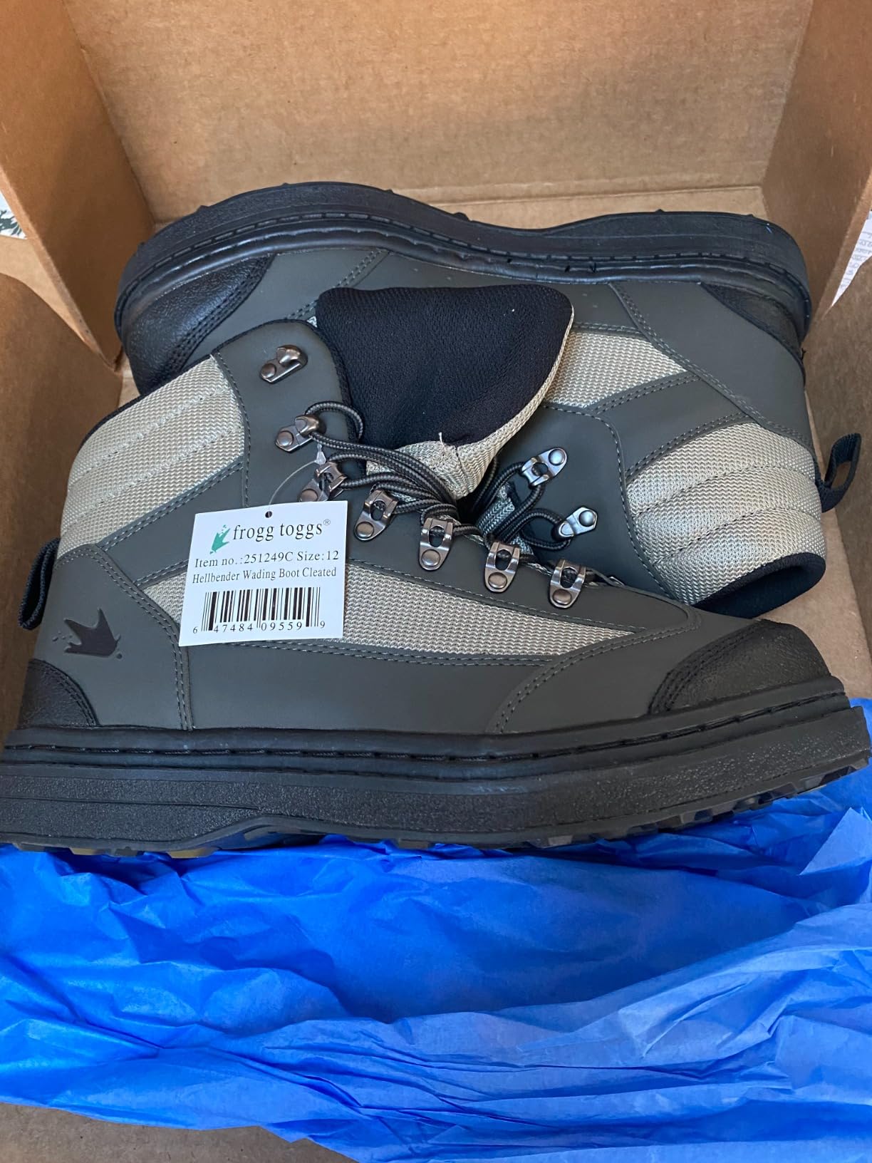 FROGG TOGGS Men's Hellbender Waterproof Fishing Wading Boot for Fishing in Felt or Cleated Customer Review FROGG TOGGS Men's Hellbender Waterproof Fishing Wading Boot for Fishing in Felt or Cleated - Customer Photo 1