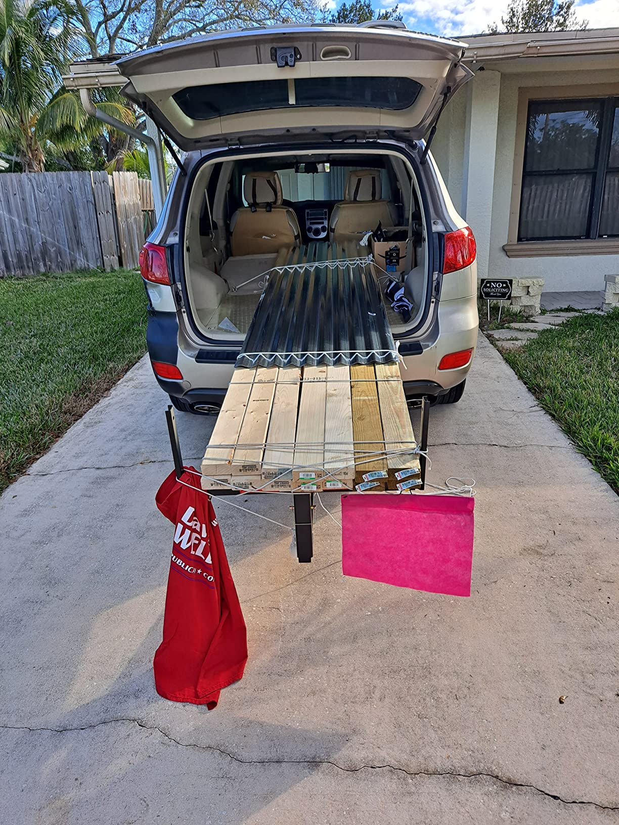 HECASA Adjustable Pickup Truck Bed SUV Extender Extension Rack Hitch Mount Truck Bed Extension for Ladder Rack Kayak Canoe Lumber Long Pipes 750lbs Load Capacity, w/Flag Customer Review HECASA Adjustable Pickup Truck Bed SUV Extender Extension Rack Hitch Mount Truck Bed Extension for Ladder Rack Kayak Canoe Lumber Long Pipes 750lbs Load Capacity, w/Flag - Customer Photo 1