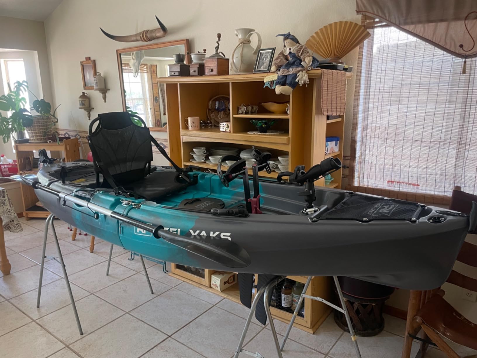 Reel Yaks Raptor Modular Fishing Kayak - 9.5ft Lightweight Sit On Top Kayak for Adults & Youth - Stable & Portable, Ideal Space-Saving Design for Travel - 380lbs Capacity - Customer Photo 1