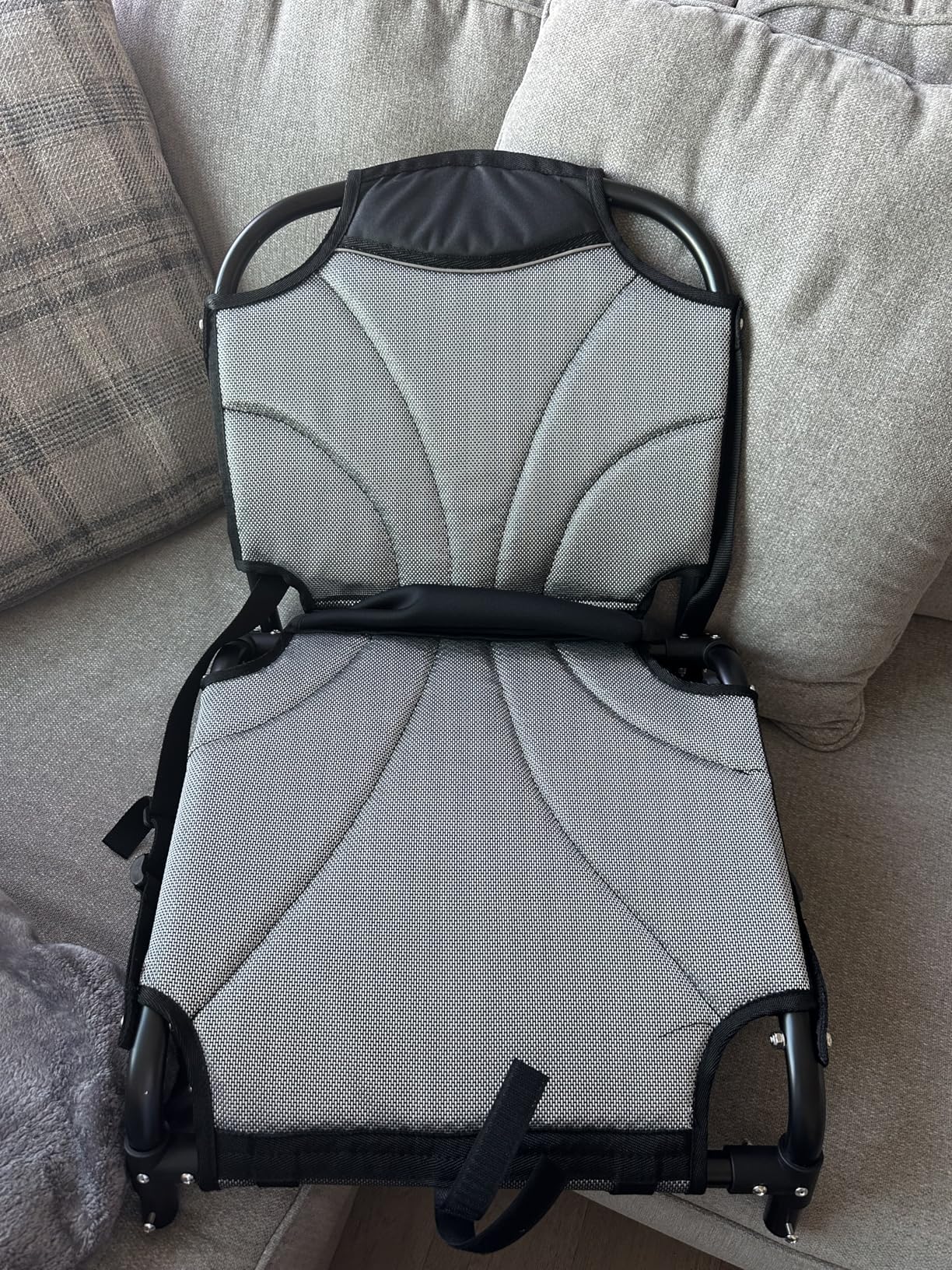 Kayak Seats with Back Support, Aluminum Alloy Folding Kayak Seat, Breathable Textile Mesh Fabric Material, Adjustable Universal Paddle Board Seat for Fishing, Inflatable Kayaks, Sup, Canoe Customer Review Kayak Seats with Back Support, Aluminum Alloy Folding Kayak Seat, Breathable Textile Mesh Fabric Material, Adjustable Universal Paddle Board Seat for Fishing, Inflatable Kayaks, Sup, Canoe - Customer Photo 1