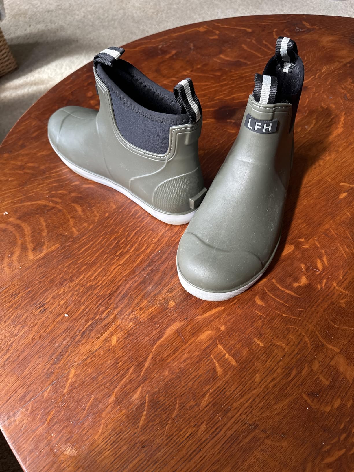 Men's Deck Boots, Waterproof Ankle Rain Boots Men Anti-Slip Traction, Outdoor Rubber Fishing Garden Boots High-Performance Shoes for Farming Customer Review Men's Deck Boots, Waterproof Ankle Rain Boots Men Anti-Slip Traction, Outdoor Rubber Fishing Garden Boots High-Performance Shoes for Farming - Customer Photo 1