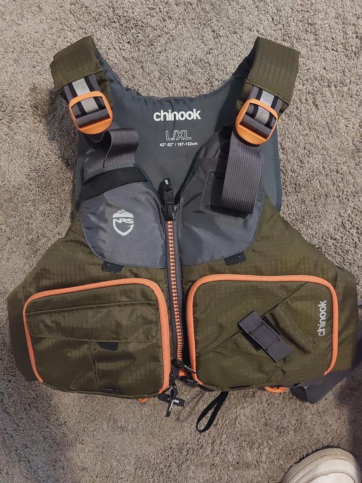 NRS Chinook Fishing Life Jacket for Fishing | Adult USCG Type III PFD | Mesh Back Front Zip Vest with Pockets for Rafting, Kayaking, Paddling Customer Review NRS Chinook Fishing Life Jacket for Fishing | Adult USCG Type III PFD | Mesh Back Front Zip Vest with Pockets for Rafting, Kayaking, Paddling - Customer Photo 1