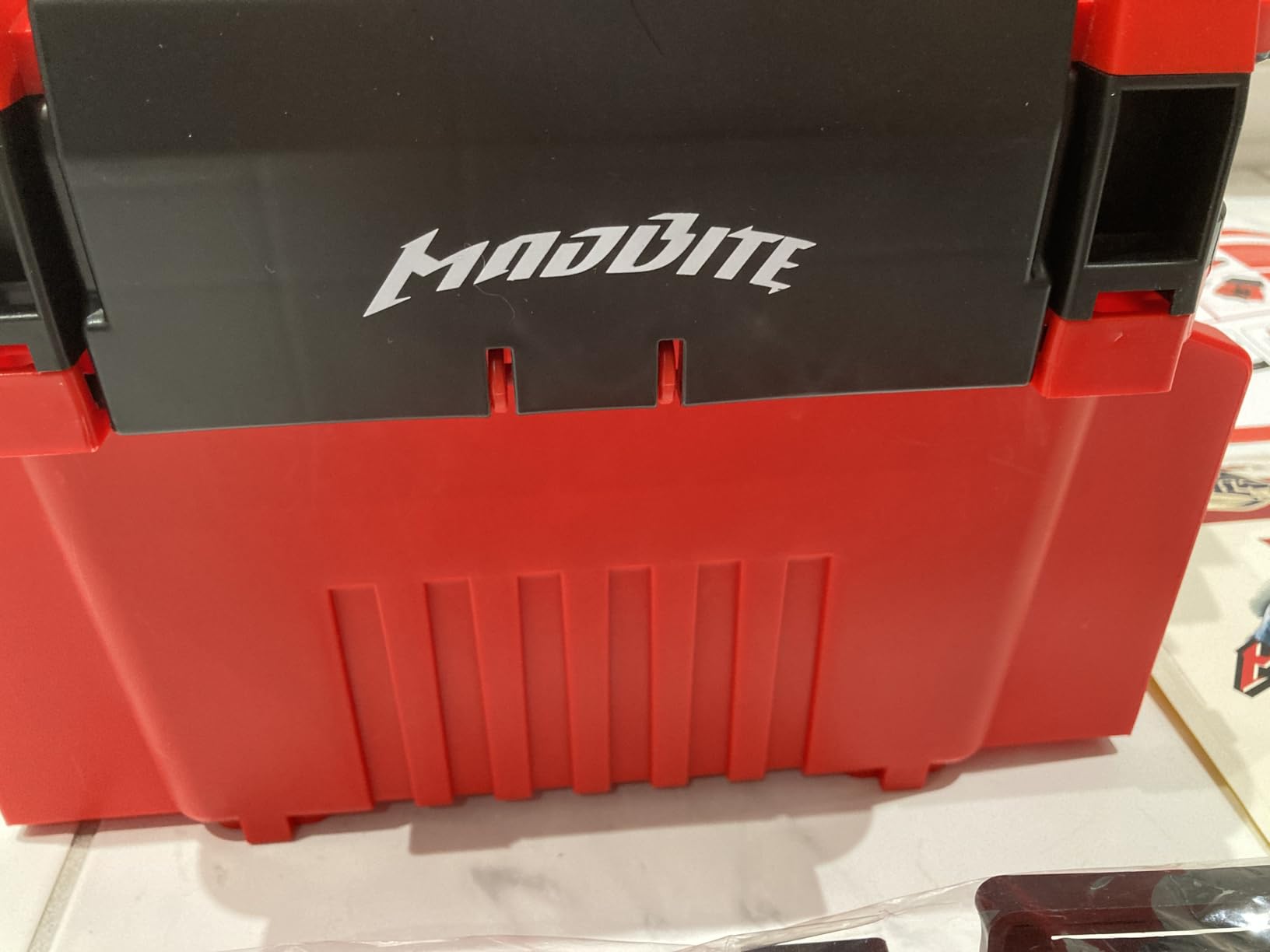 MadBite By KastKing RigHub Portable Tackle Storage Box, Adjustable Rod Holder, Cup Holder, Removable Dividers, Ideal for Fishing Lures and Gear Storage, Kayak Fishing, Ice Fishing Customer Review MadBite By KastKing RigHub Portable Tackle Storage Box, Adjustable Rod Holder, Cup Holder, Removable Dividers, Ideal for Fishing Lures and Gear Storage, Kayak Fishing, Ice Fishing - Customer Photo 1
