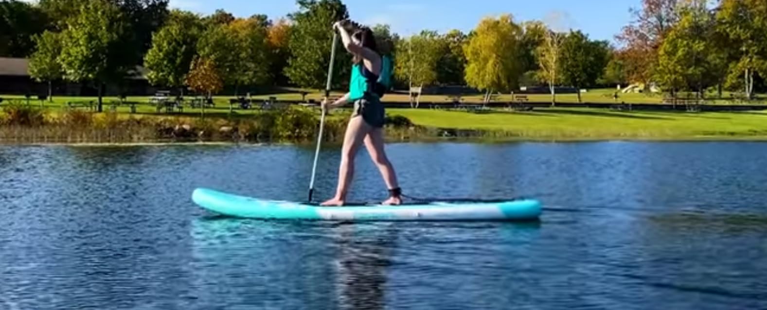 FBSPORT 11' Premium Stand Up Paddle Board, Yoga Board with SUP Accessories & Carry Bag | Wide Stance, Surf Control, Non-Slip Deck, Leash, Paddle and Pump for Youth & Adult - Customer Photo 1
