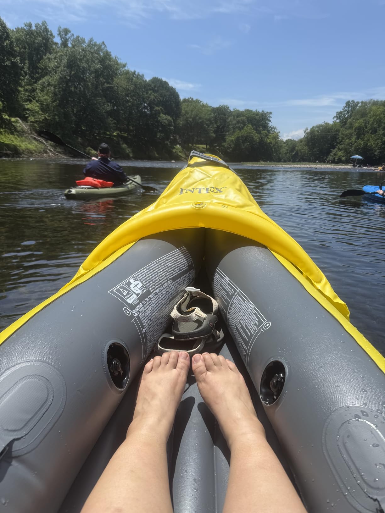 Intex 68307EP Explorer K2 Inflatable Kayak Set: Includes Deluxe 86in Aluminum Oars and High-Output Pump – SuperStrong PVC – Adjustable Seats with Backrest – 2-Person – 400lb Weight Capacity - Customer Photo 4