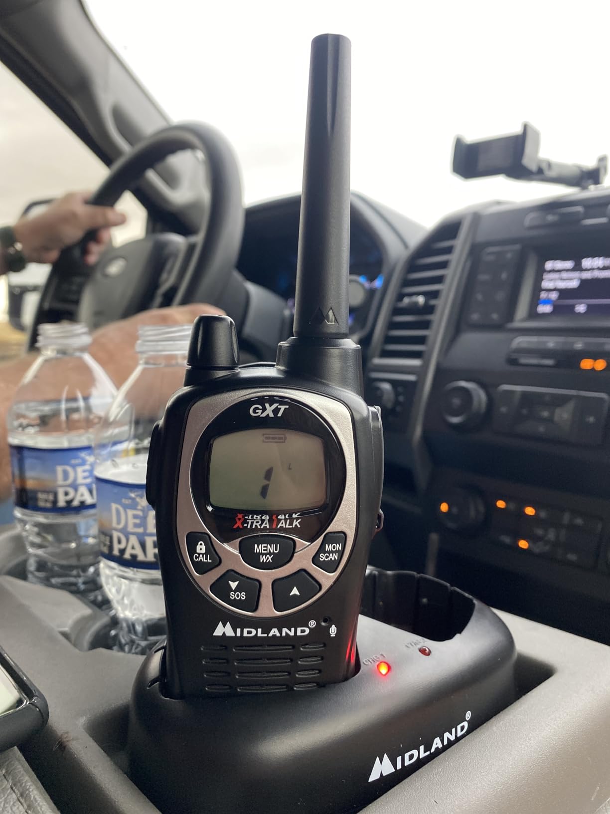 Midland GXT1030VP4 GMRS Two-Way Radio (50-Channel, Long Range, 142 Privacy Codes, SOS, NOAA, Rechargeable Nickel Battery, Black/Yellow, 2-Pack) - Customer Photo 1