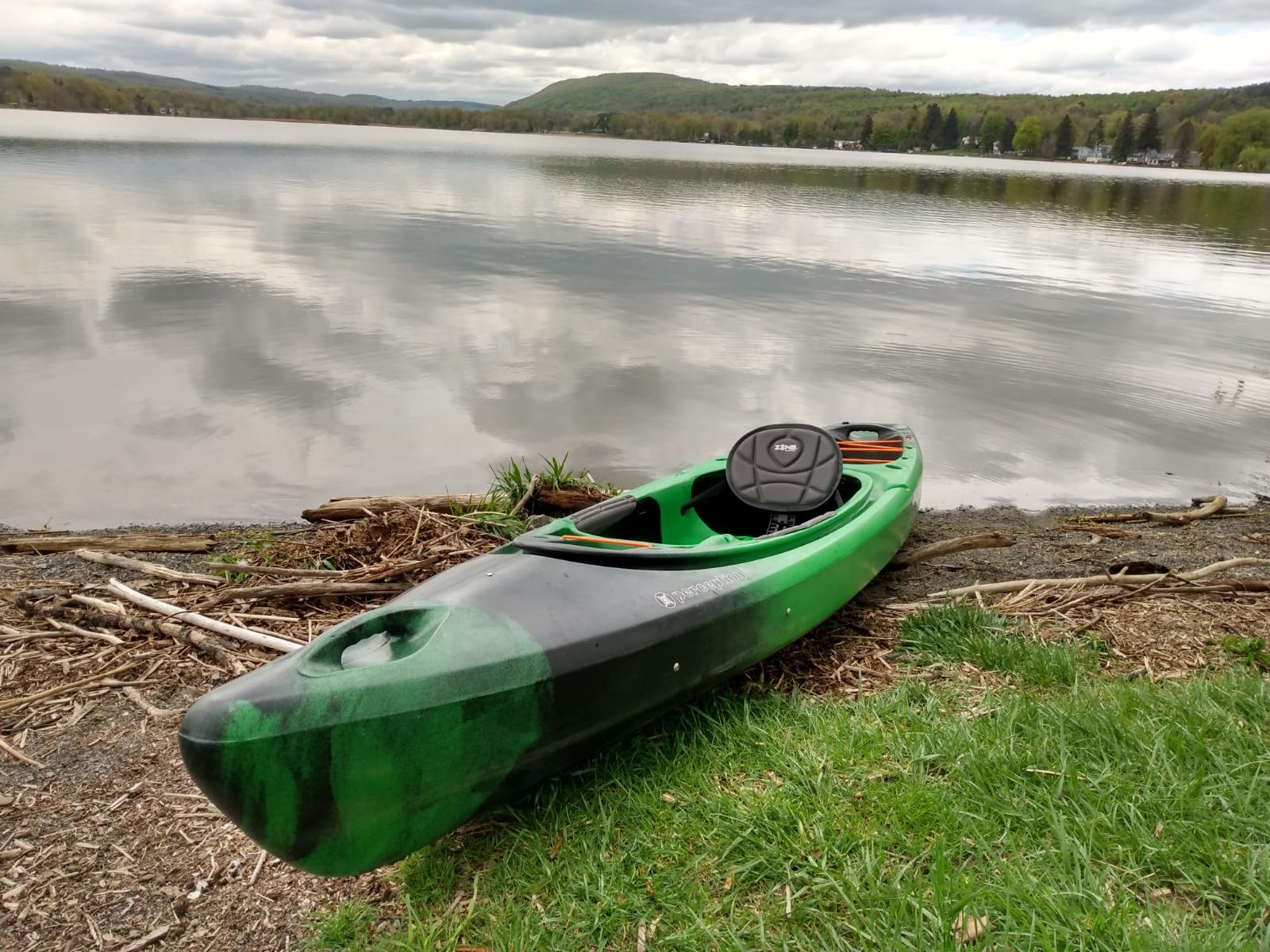 Perception Sound 10.5 | Sit Inside Kayak for Fishing and Fun | Two Rod Holders | Large Rear Storage | 10' 6