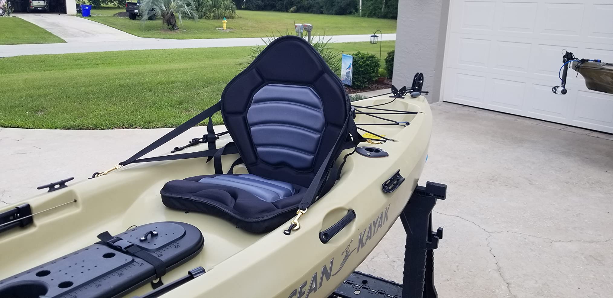 Ultra thick OceanMotion Ergo-Fit sit on top Kayak seat w/storage bag - Customer Photo 4