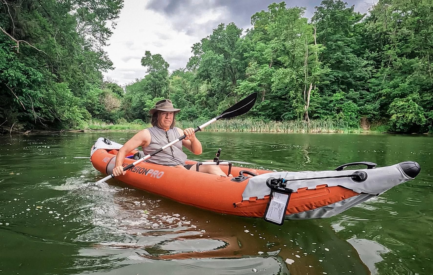 Intex 68309EP Excursion Pro K2 Inflatable Kayak Set: Includes Deluxe 86in Kayak Paddles and High-Output Pump – SuperTough PVC – Adjustable Bucket Seat – 2-Person – 400lb Weight Capacity - Customer Photo 1