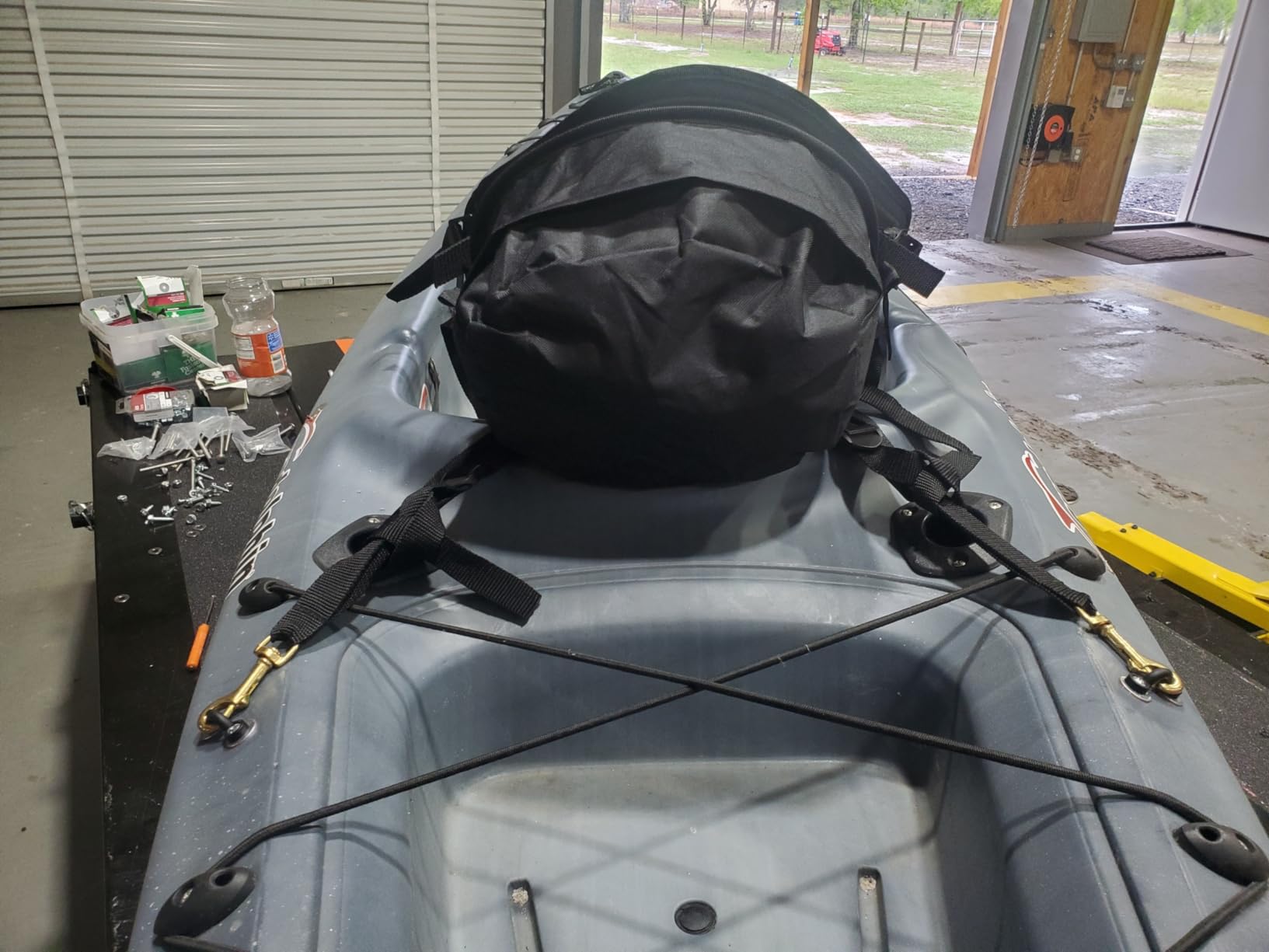 2 Pack of Kayak Seat Deluxe Padded Canoe Backrest Seat Sit On Top Cushioned Back Support SUP Paddle Board Seats with Detachable Storage Bag 4 Adjustable Straps for Kayaking Canoeing Rafting Fishing - Customer Photo 5