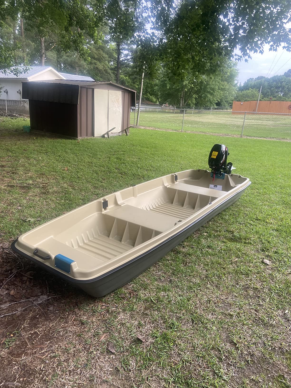 Pelican - Boat Intruder 12 - Jon Fishing Boat - 12 ft. - Great for Hunting/Fishing, Khaki/Beige customer photo 1