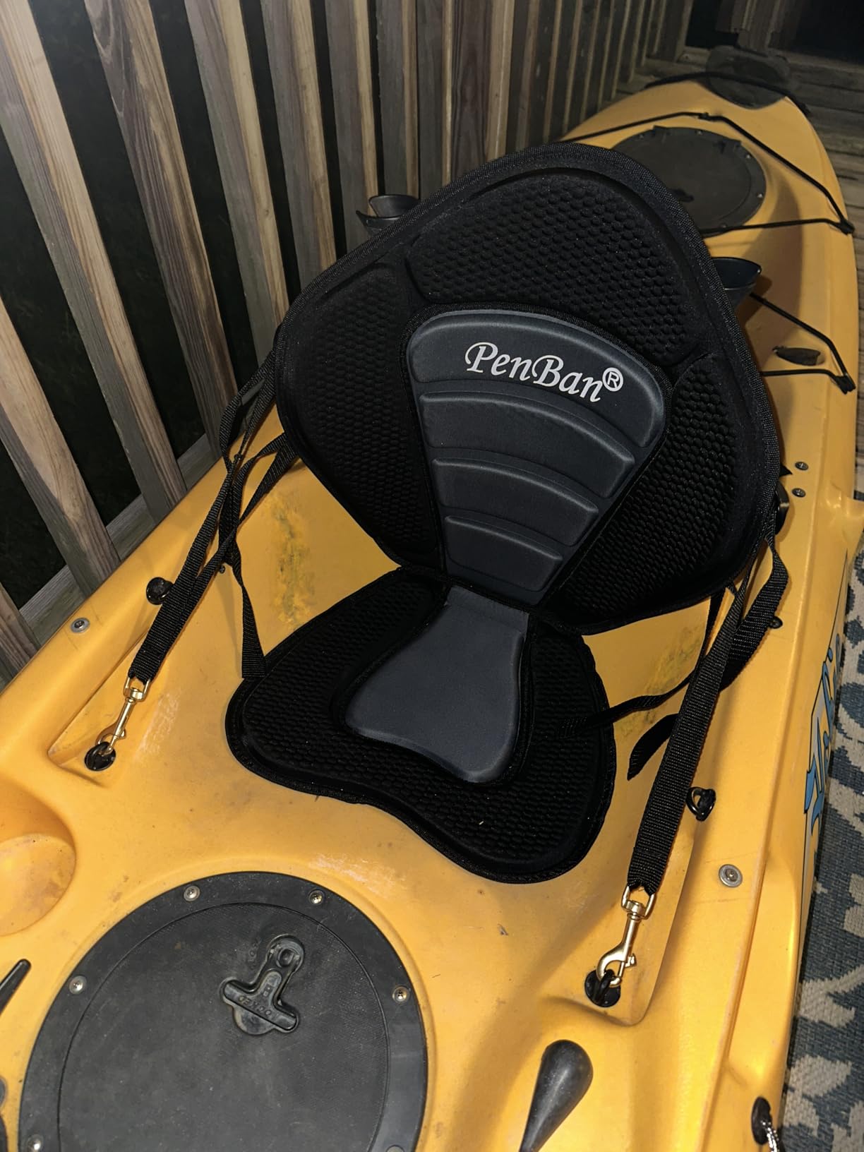Universal Deluxe Kayak Seat Cushion with Storage Bag for Kayak | Padded Boat, SUP, Canoe, Fishing Boat, Seats with 4 Adjustable Straps customer photo 2