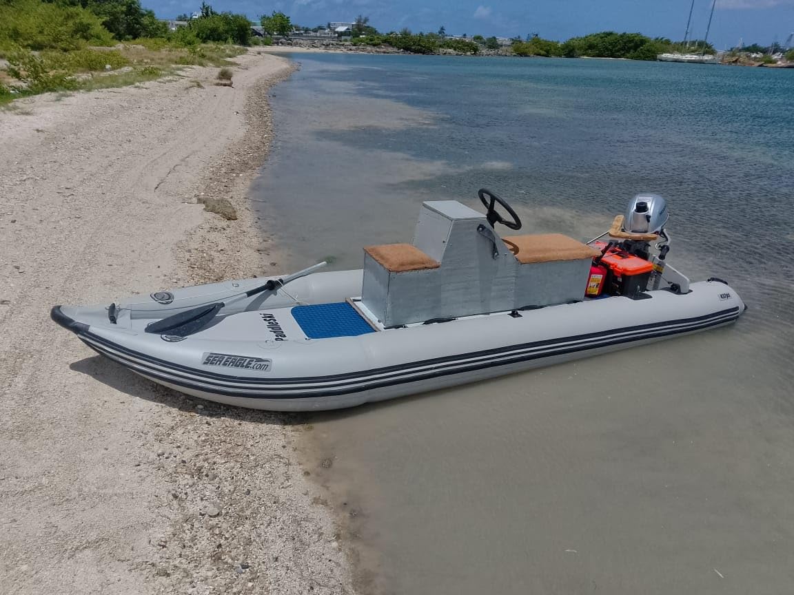 Sea Eagle 437ps PaddleSki Inflatable 1-2 Person Catamaran Boat - Paddle, Motor, Fish, or Sail - 4-in-1 Inflatable Watercraft - Self Bailing customer photo 1