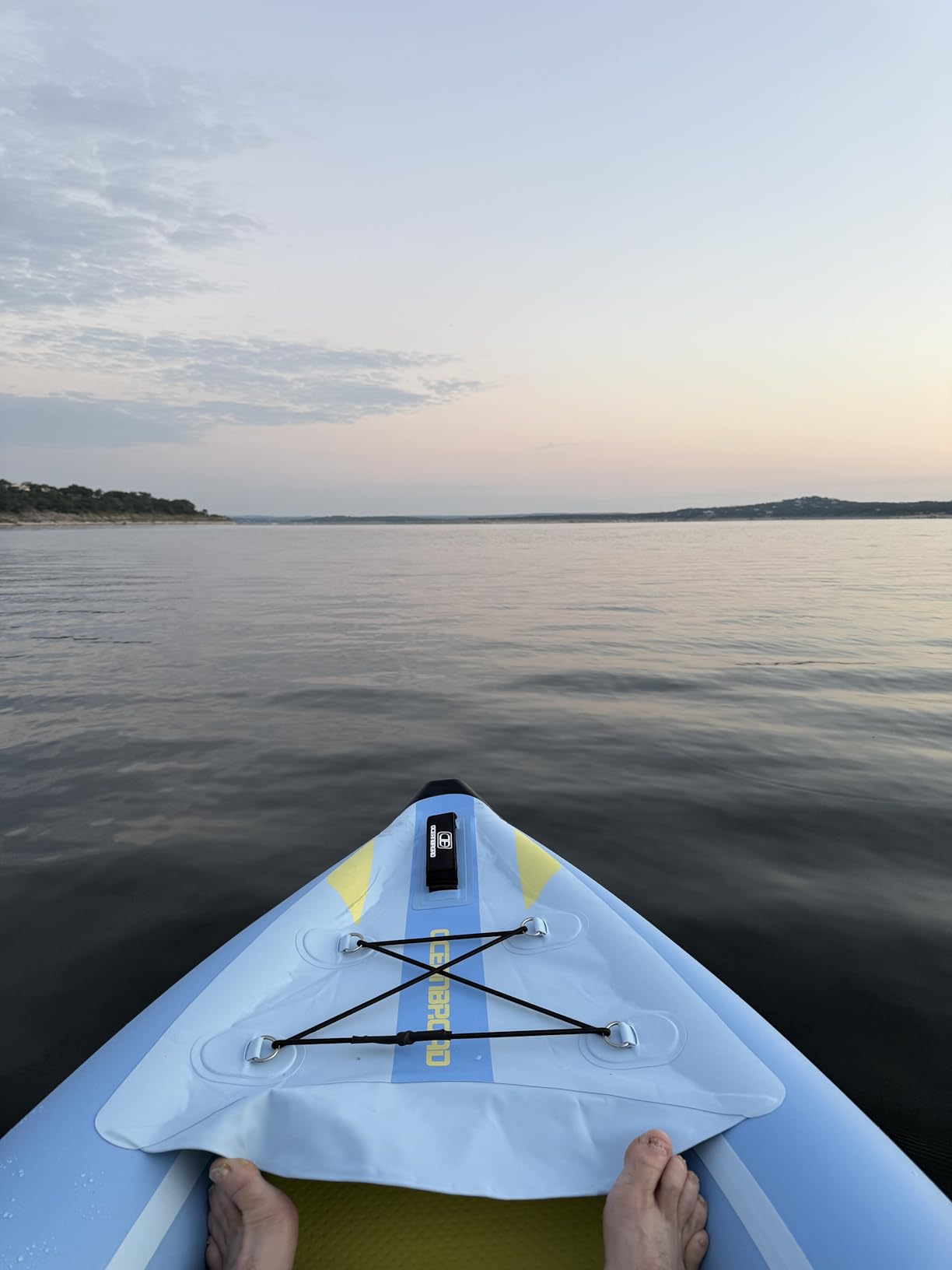 OCEANBROAD Inflatable Sit-in Kayak(NO HIN), 1 Person/2 Person Blow Up Kayak for Adults with Paddle, Kayak Seat, Pedal, Hand Pump and Bag, Blue/Sky Blue - Customer Photo 1