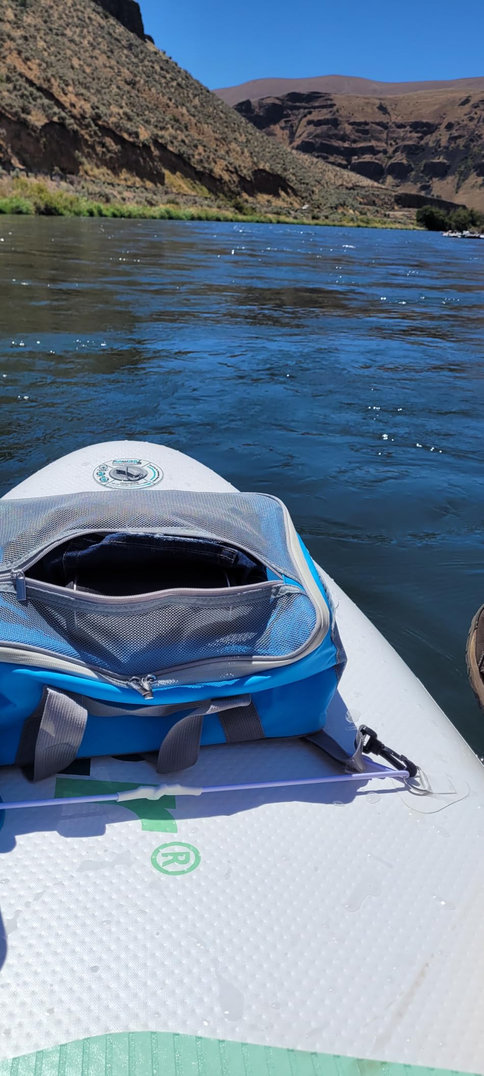 Paddle Board Cooler Bag, Waterproof Portable Deck Bag with Top Mesh Pocket,Kayak Cooler Bag with Side Pouches for Water Bottles,Inflatable Paddle Board Accessories Coolers for Sup, Kayak customer photo 1