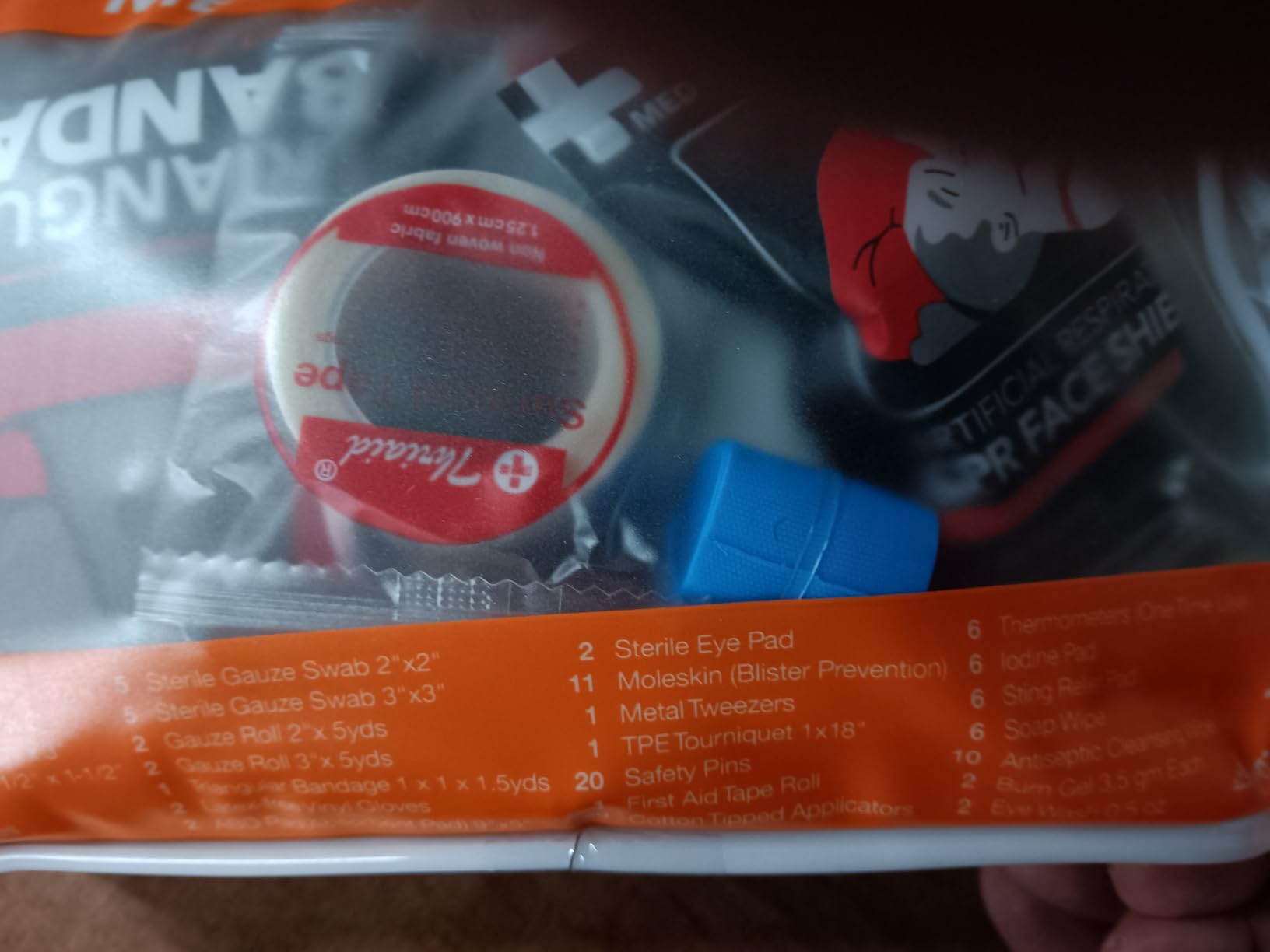 152 PCS Waterproof First Aid Kit, Portable Small Boat Dry Bag Bug Out Bags, Emergency Medical Kit Ideal for Boating, Camping, Fishing, Kayaking, Floating, Red - Customer Photo 1