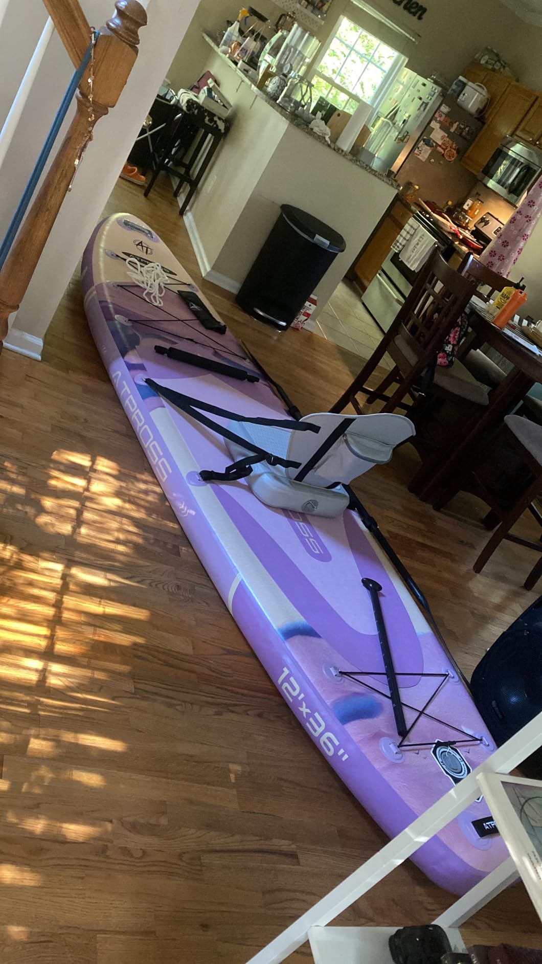 12'x36 Inflatable Paddle Board, 500lbs Extra Wide Stand Up Paddleboard for Adults with Premium SUP Accessories Kit & Backpack, Blow Up Kayak Non-Slip Stable Deck Boat for Yoga Fishing Surf - Customer Photo 1