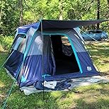 TIMBER RIDGE 6 Person Blackout Design Camping Tent, 60s Easy Setup Instant Cabin Tent for Family with Rainfly, Water-Resistant, 9' x 9' x 72
