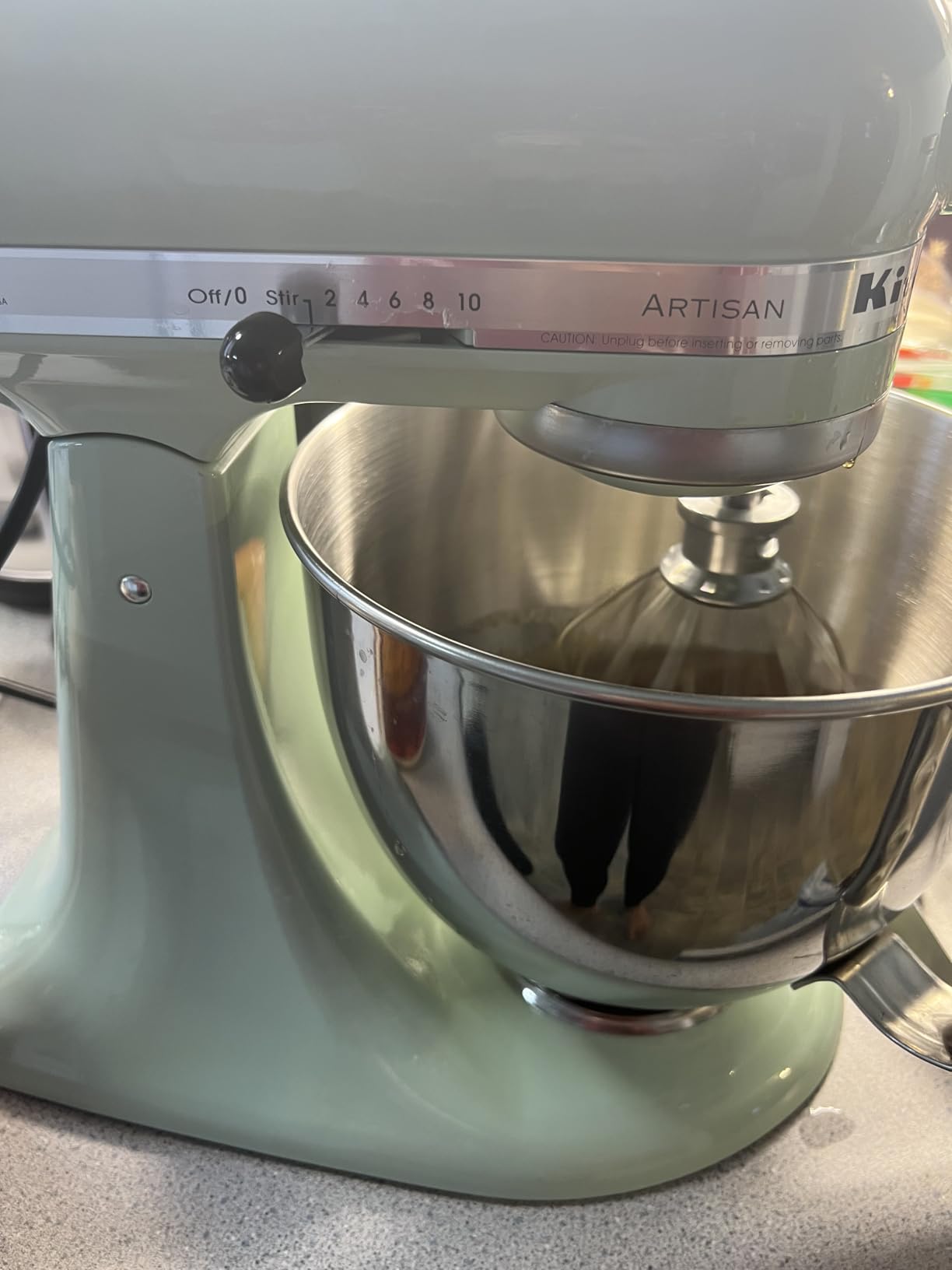 KitchenAid Artisan Series 5 Quart Tilt Head Stand Mixer with Pouring Shield KSM150PS, Pistachio customer photo 1