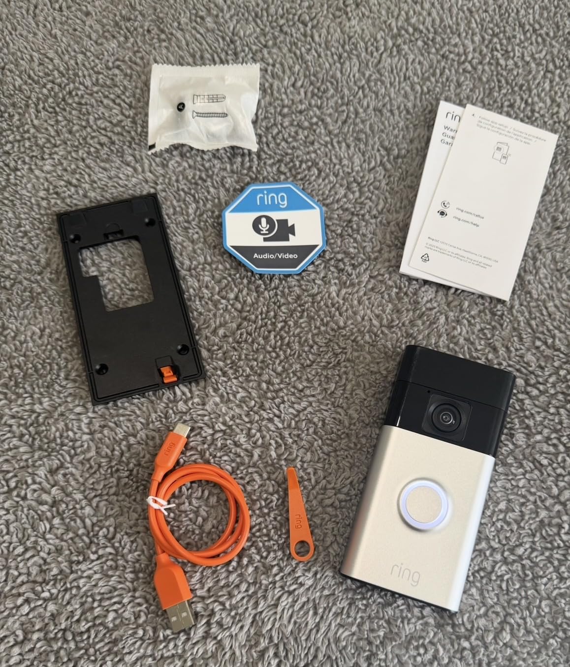 Ring Battery Doorbell (newest model), Home or business security with Head-to-Toe video, Live View with Two-Way Talk, and Motion Detection & Alerts, Satin Nickel customer photo 2