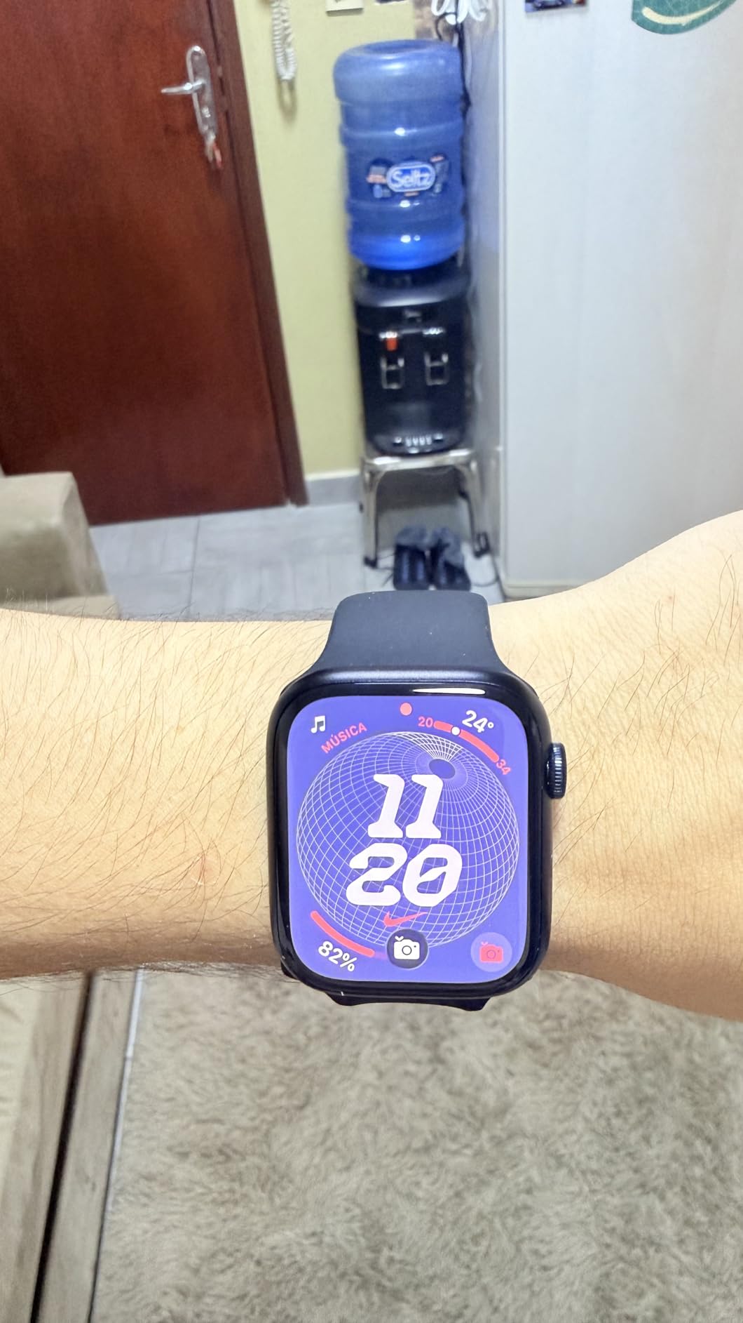 Apple Watch Series 9 (GPS + Cellular 45mm) Midnight Aluminum Case with Midnight Sport Band M/L (Renewed) customer photo 1
