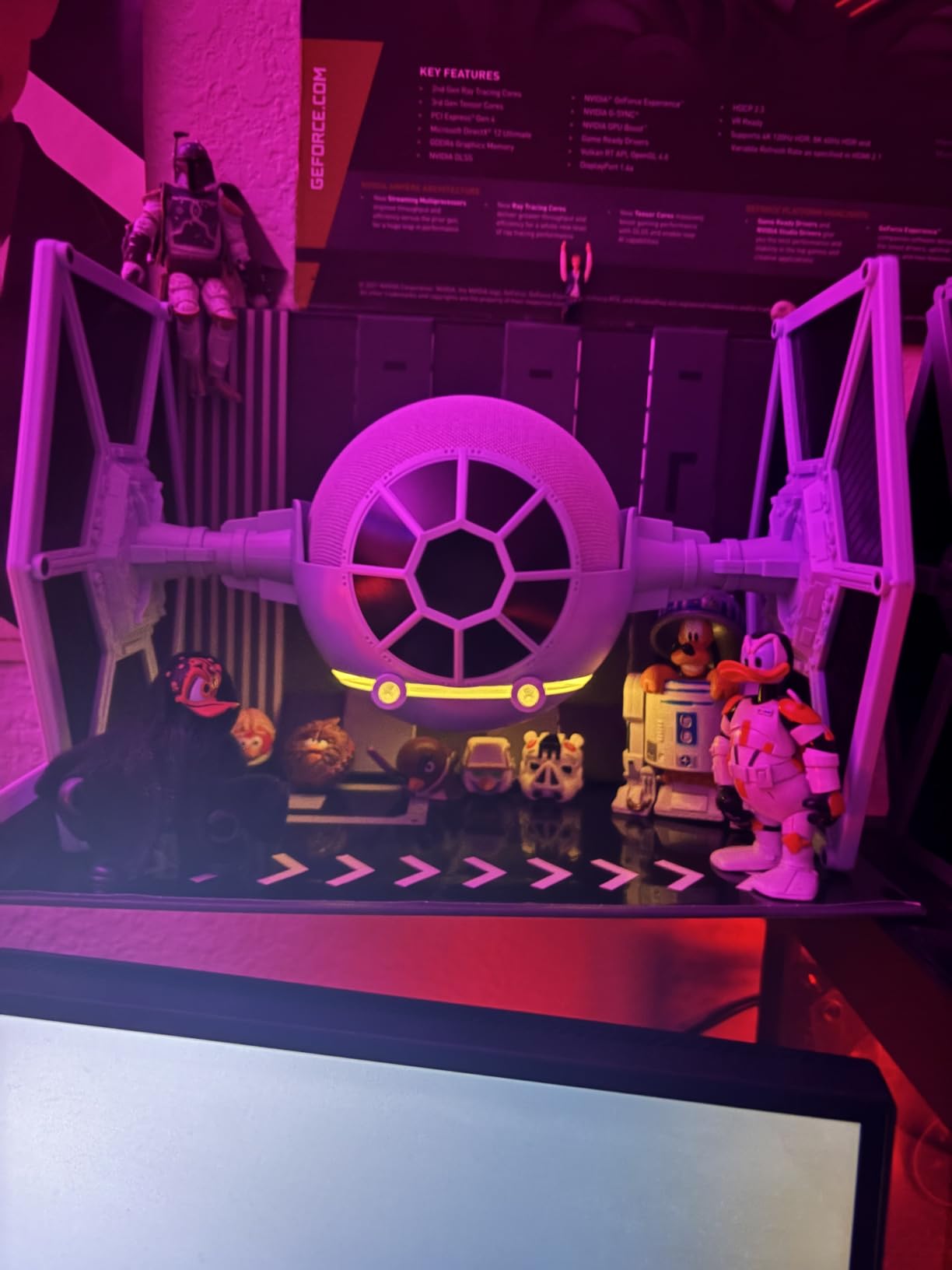 STAR WARS Echo Dot Bundle: Includes Echo Dot (5th Gen, 2022 release) | Charcoal and Limited Edition STAR WARS TIE Fighter Stand customer photo 2