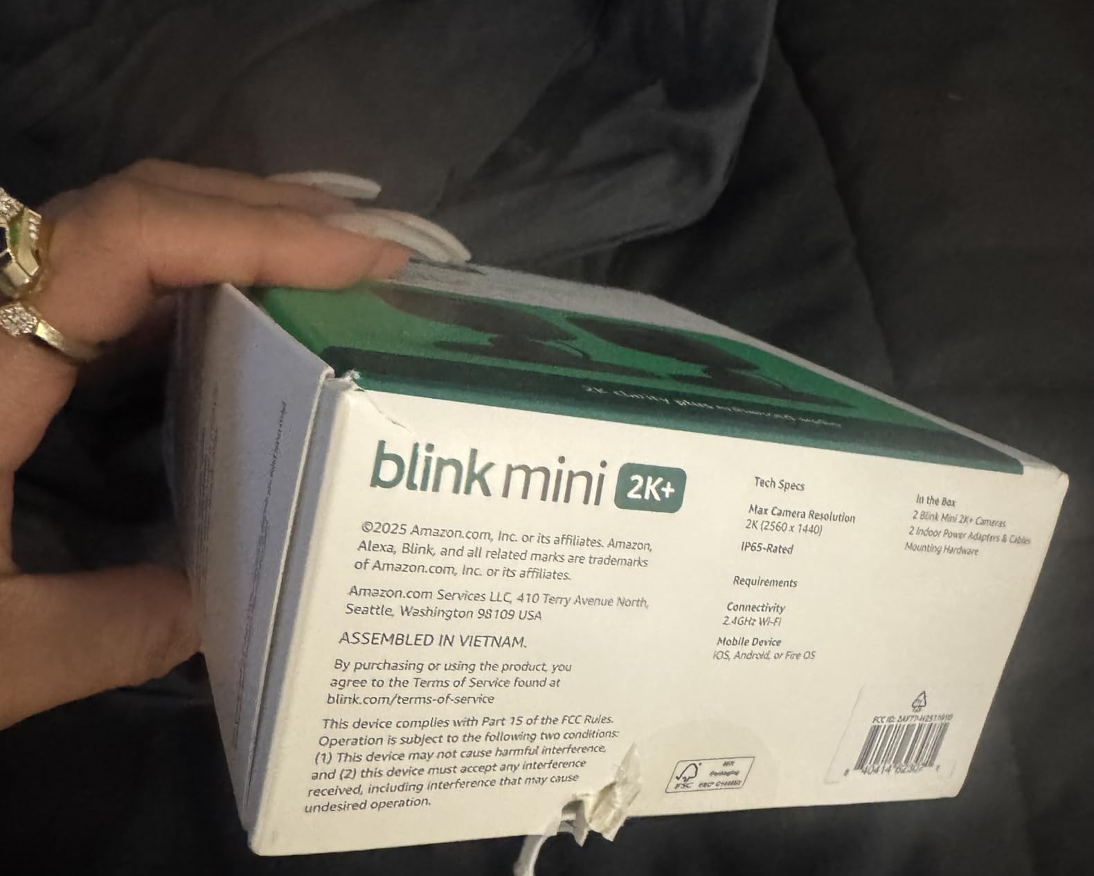 Blink Mini 2K+ (newest model) – Plug-in Home & Pet Indoor Security Camera with 2K video resolution, night vision, enhanced audio, motion detection – 1 camera (Black) customer photo 2