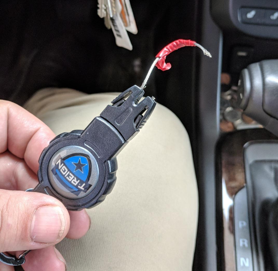 Boomerang Tool Company Fishing Medium Retractable Gear Tether, Rotating Belt Clip, 36