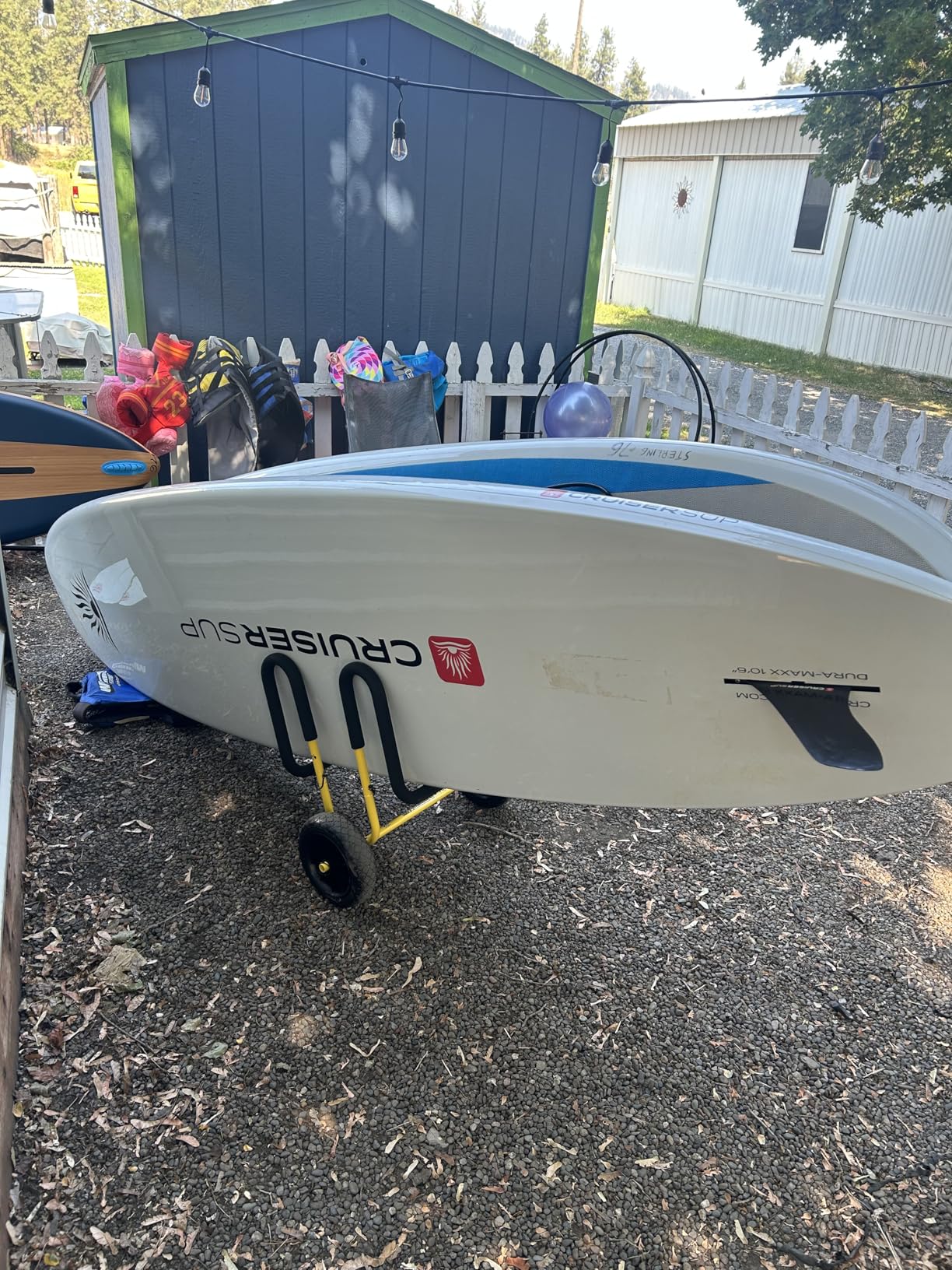 Suspenz Double SUP Transport Cart with Airless Wheels, Carrier/Trolley for 2 Stand Up Paddle Boards & Surfboards, Yellow (22-9934) customer photo 1