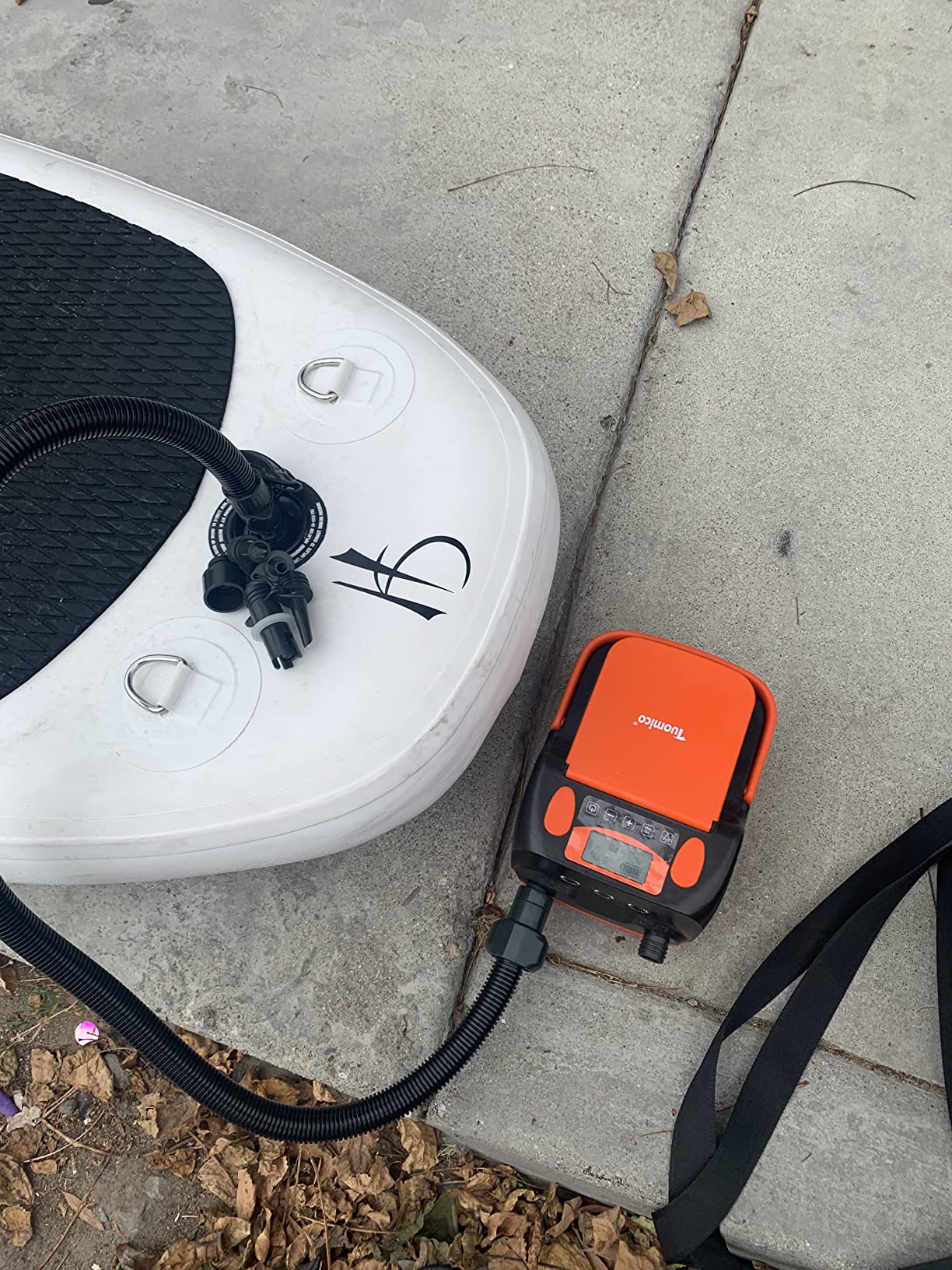 Rechargeable Sup Air Pump Electric Portable, 16PSI 12V with Battery, Stand Up Paddle Board Electric Pump Inflator/Deflator customer photo 2