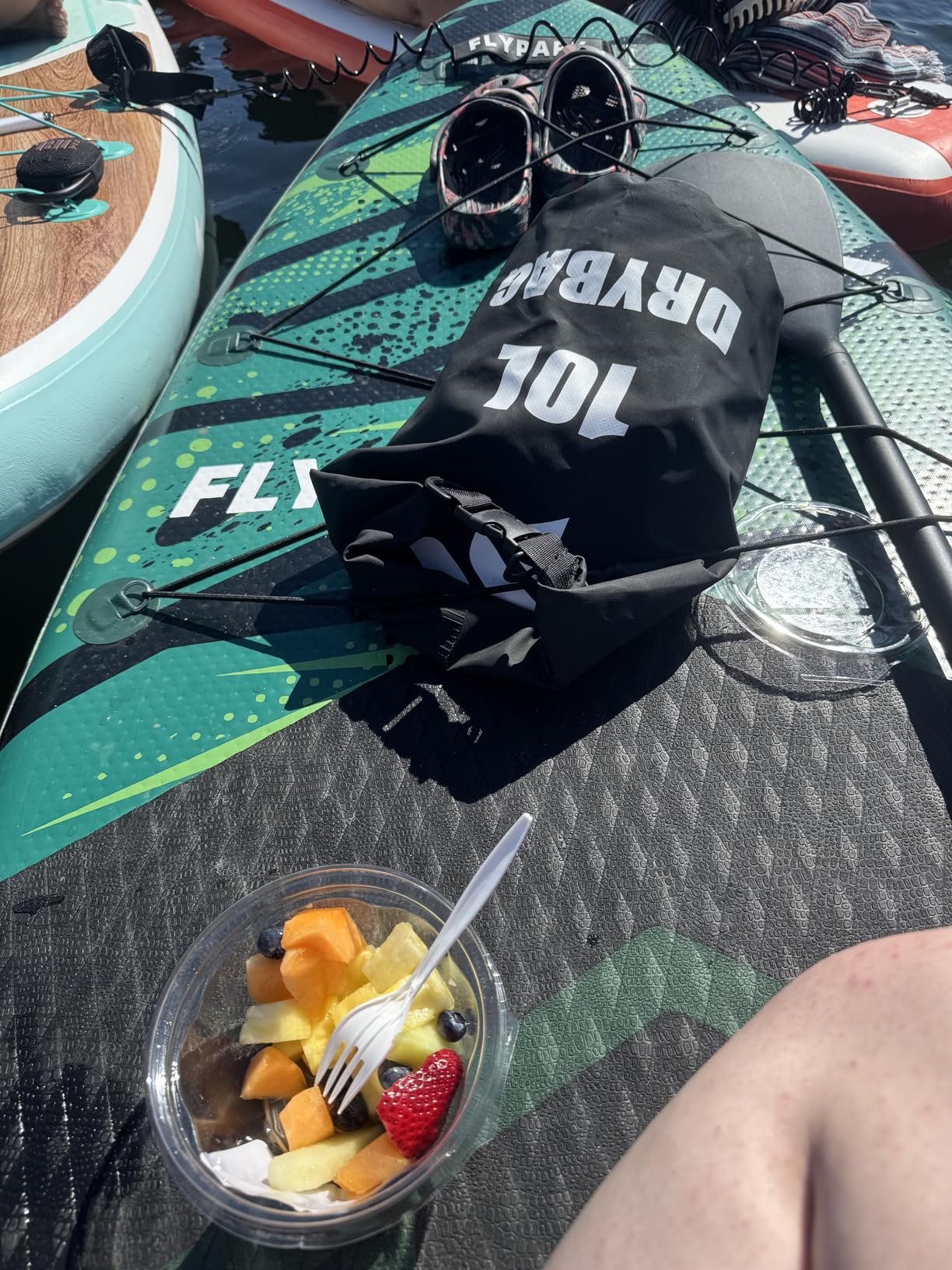 Flypark 11'x34 Inflatable Paddle Boards, Extra Wide SUP for 420lbs/3Adults, Yoga Stand Up Paddle Board customer photo 1