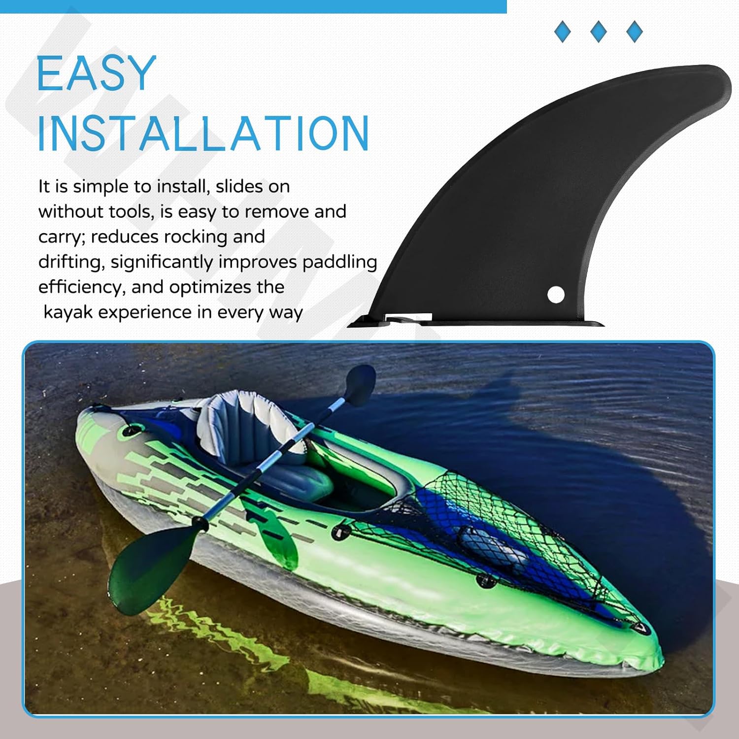 12181 Skeg Fin Rudder Compatible with Intex Inflatable Kayak Boats customer photo 2