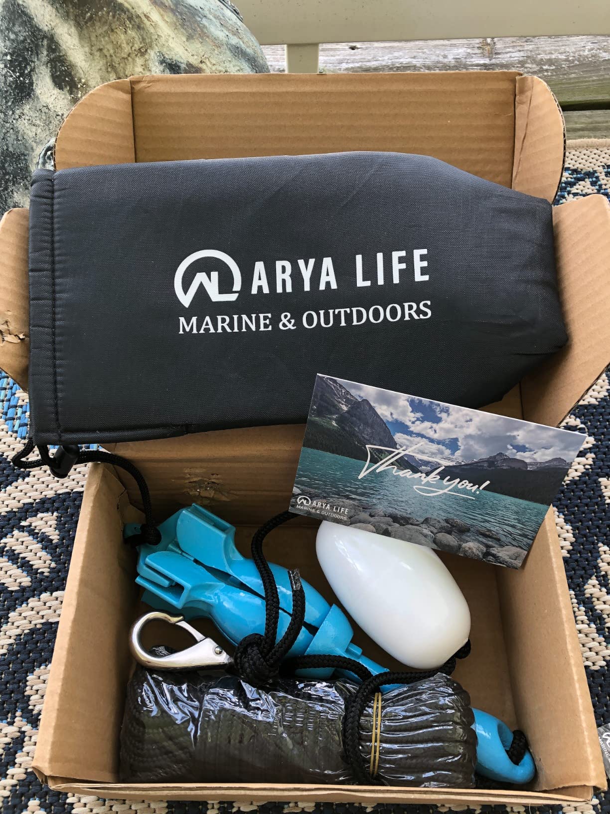 Arya Life Kayak & Paddle Board Anchor with 40ft Rope (7mm/0.275