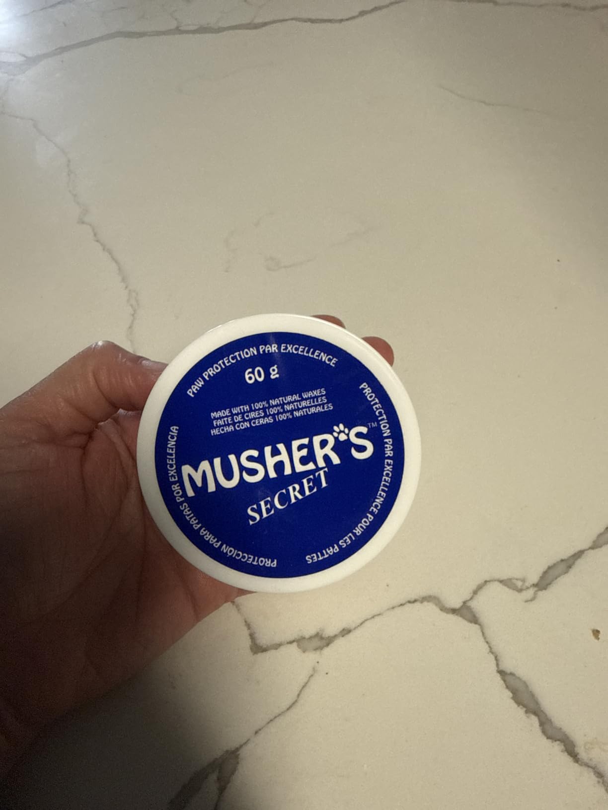 Musher's Secret All-Natural Dog Paw Balm, All-Season Paw Protector, 60g | Moisturizing paw balm for dogs, protects from hot pavement, ice and rough terrain, invisible barrier, all-season paw care customer photo 2