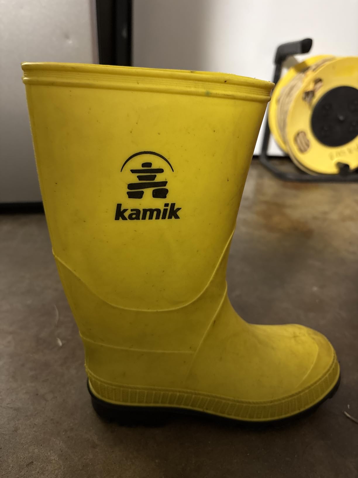 Kamik Kid Stomp Rain Boots - Waterproof Rain Boots for Boys & Girls - Slip-Resistant Mud Traction Footwear - Easy Pull-On Rubber Footwear with Woven Lining customer photo 2
