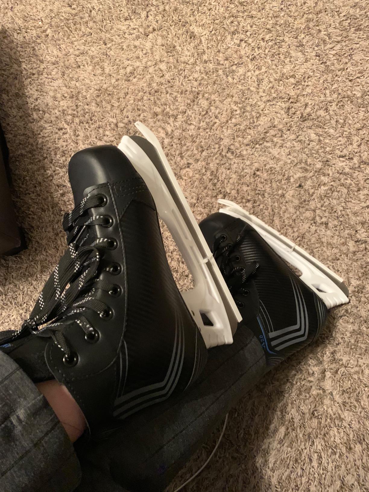American Athletic Ice Force Hockey Skates for Men - Lightweight Ice Skates with Reinforced Ankle Support, Moisture-Resistant Lining, Stainless Steel Blade - Recreational Indoor & Outdoor Use customer photo 1