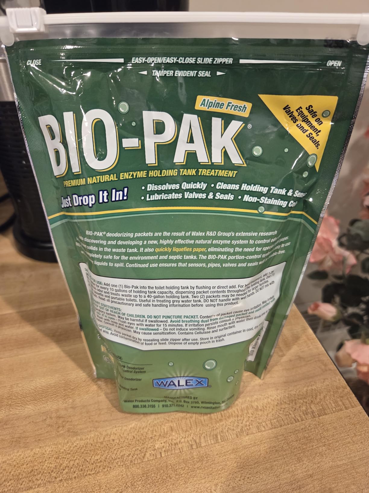 Walex Bio-Pak Black Holding Tank Deodorizer & Waste Digester Drop-Ins - Advanced Enzyme Formula for Rapid Breakdown of Waste & Paper, Removes Odors & Cleans Tank; Alpine Fresh, 10-Pack customer photo 1