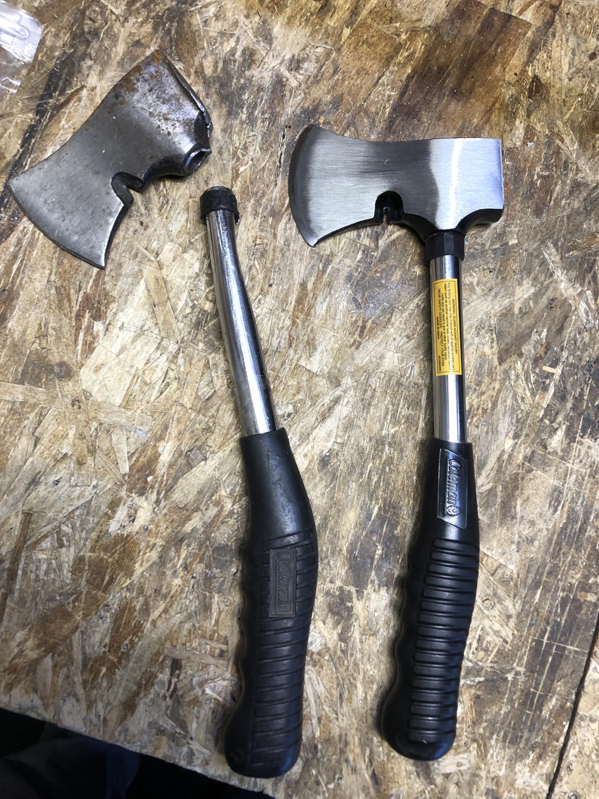 Coleman Axe with Durable Steel Head & Non-Slip Grip Handle, Great for Splitting Wood & Hammering Stakes customer photo 1