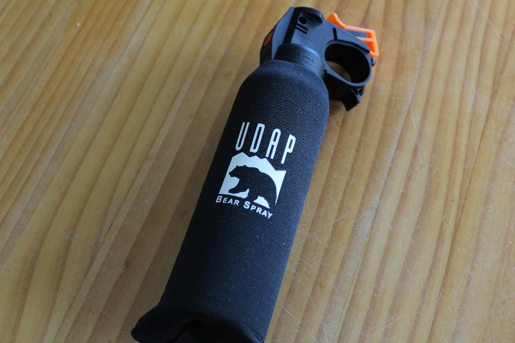 UDAP Pepper Power 12VHP Safety Orange Bear Spray Self Defense Deterrent with Hip Holster and Belt for Camping, Hiking, Fishing, Powerful Blast Pattern, 30 feet Fog Barrier, 7.9 oz customer photo 2