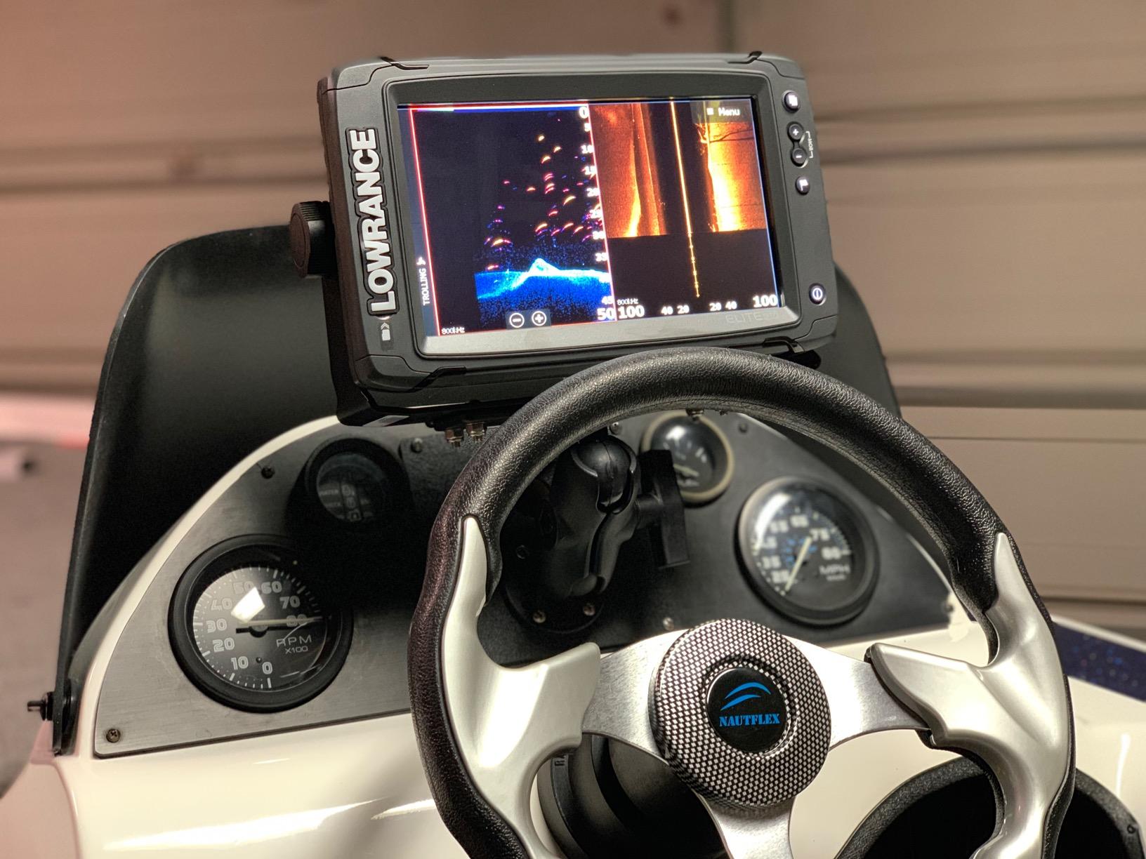 RAM MOUNTS Fish Finder and Chartplotter Mount with Short Arm, C Size Ball | Drill-down mount with 6.25