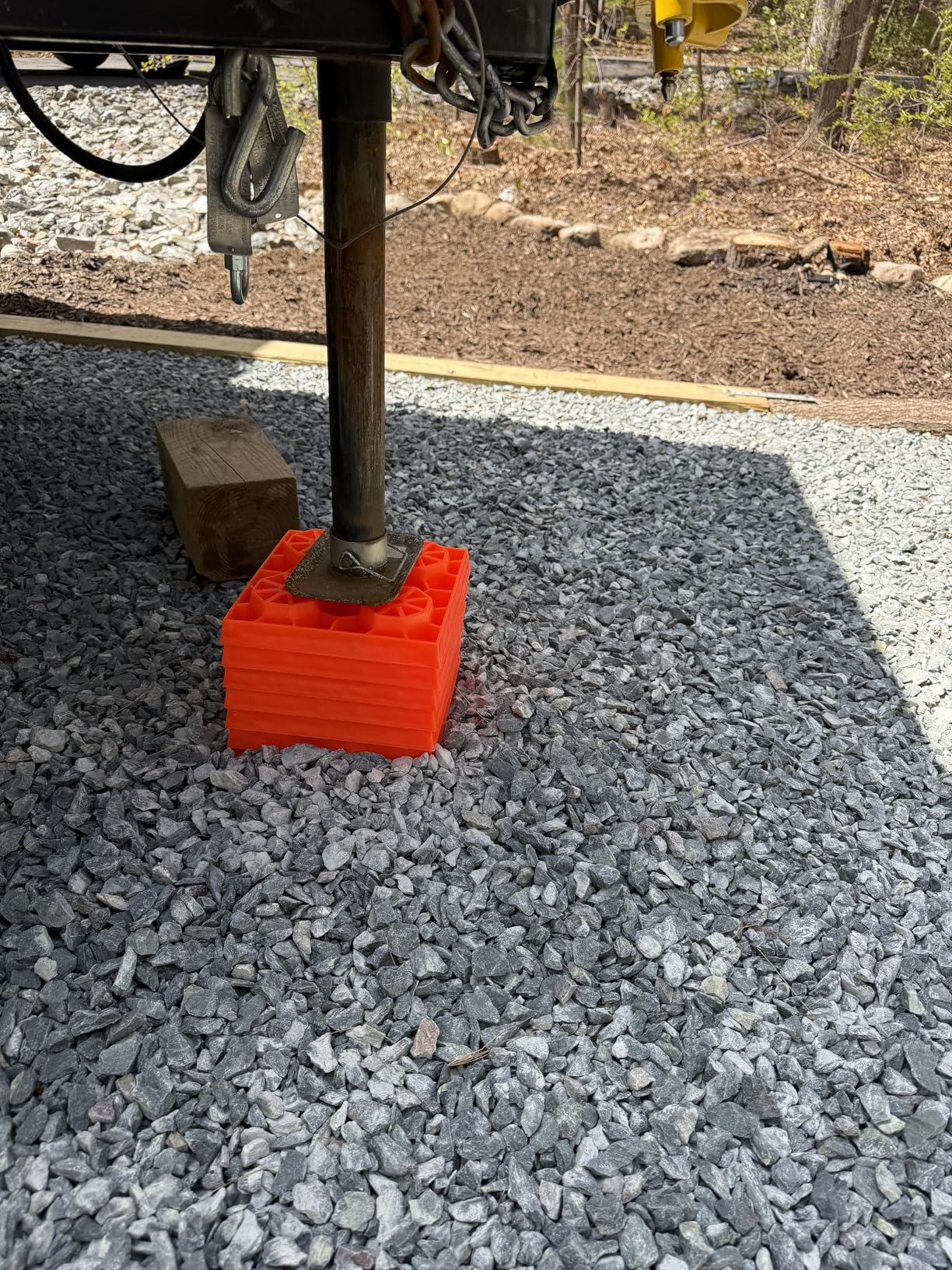 Tri-Lynx Lynx Levelers RV/Trailer/Motorhome/Vanlife interlocking Leveling Blocks with Nylon Storage Bag for most Leveling and Stabilizing functions. 10 Pack, Orange, 00015, Made in USA. customer photo 1