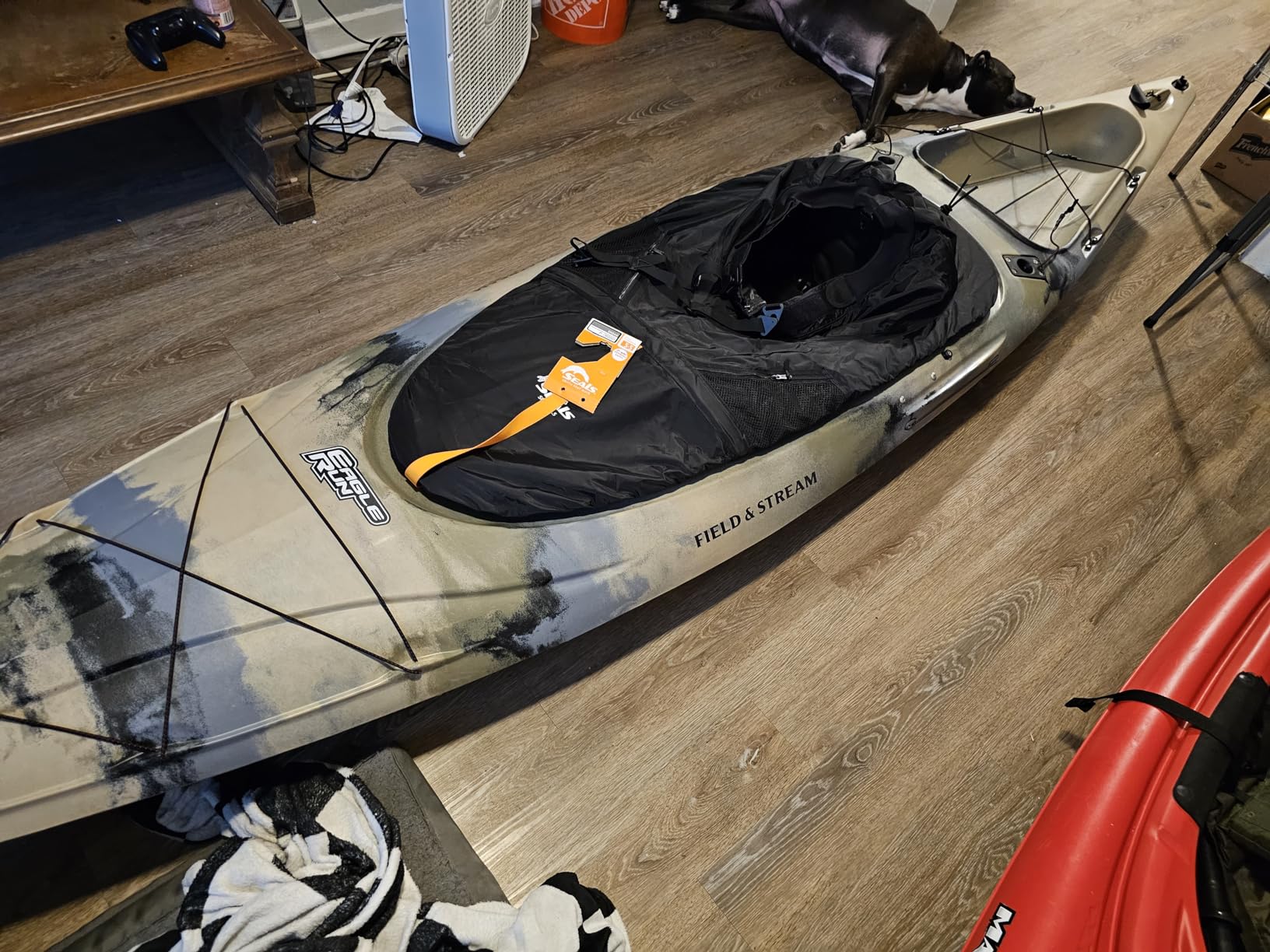 Seals Sneak Kayak Spray Skirt | Water-Resistant Nylon Deck with Zippered Entry - Sit-In Kayak Cover for Lakes, Ocean & Rivers, Made in USA customer photo 1