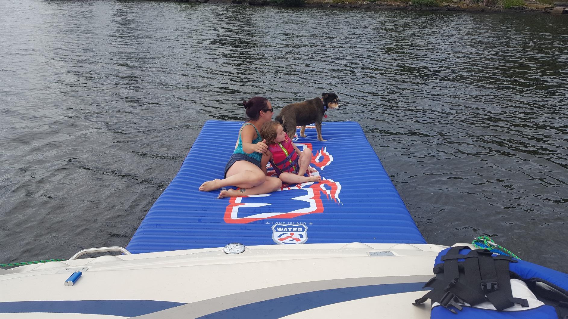 WOW Sports Inflatable Water Mat - Pool Float Water Walkway - 10 ft x 6 ft - Attach to Boats customer photo 1