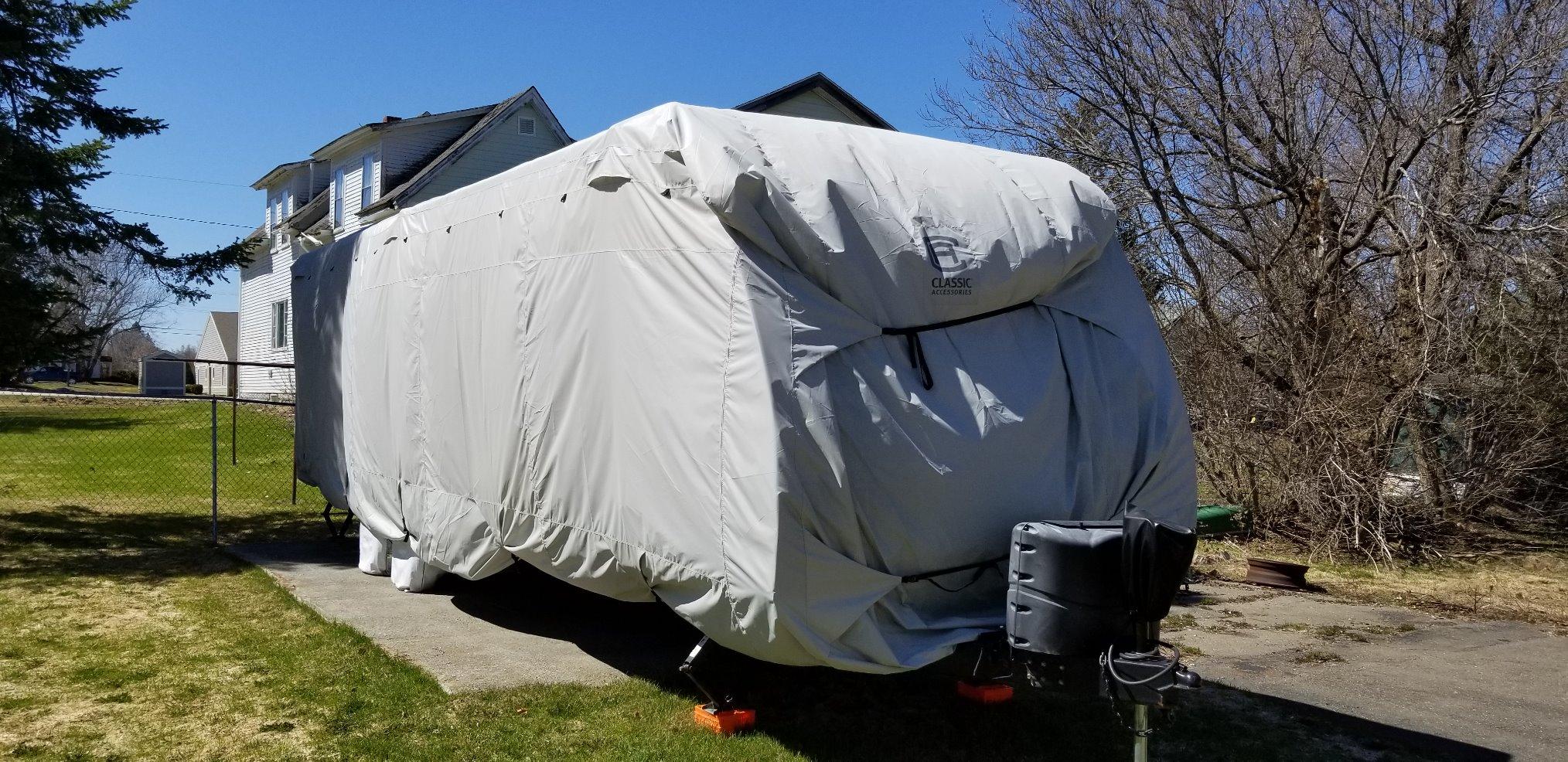 Classic Accessories Over Drive PermaPRO Travel Trailer Cover, Fits 22' - 24' RVs, RV Cover, Camper Cover, Travel Trailer Cover customer photo 1