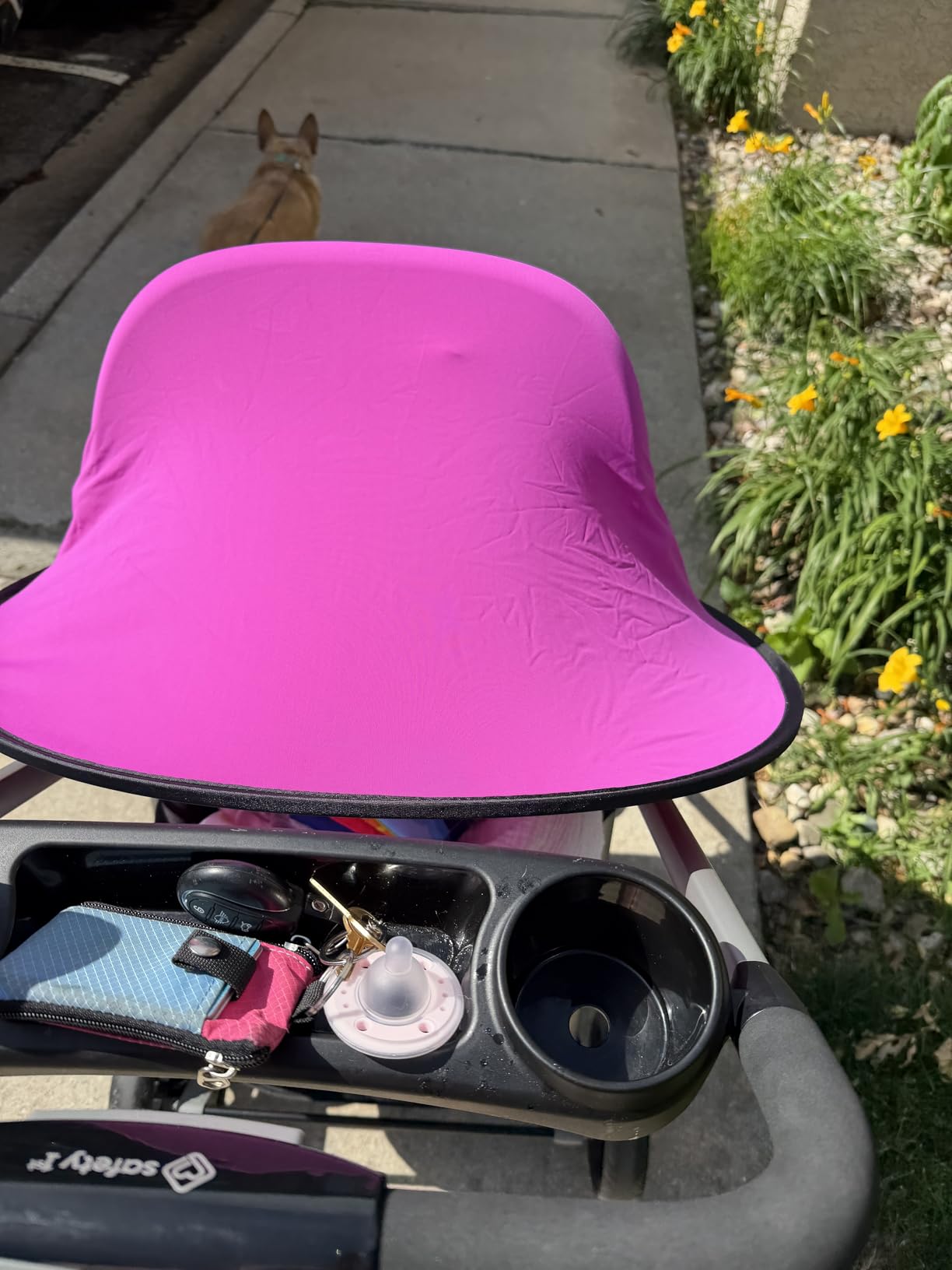 Sun Shade for Strollers and Car Seats (Black) UPF 50+ customer photo 2
