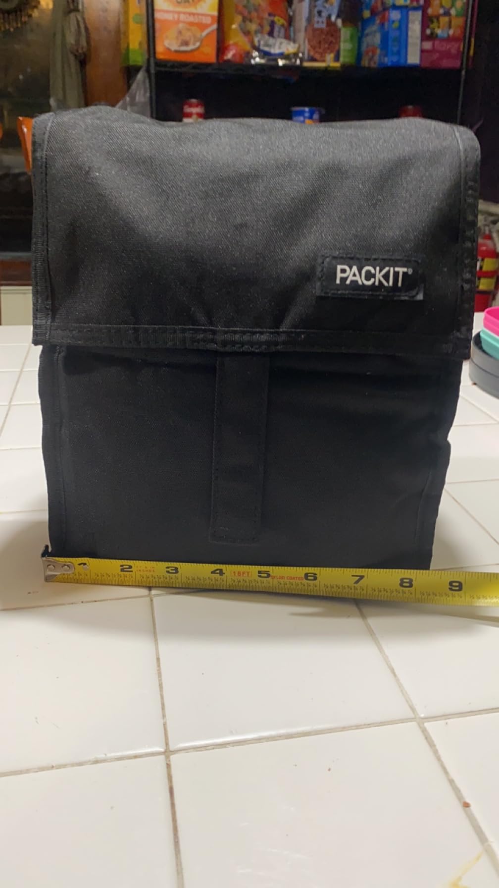 PackIt Freezable Lunch Bag, Black, Built with EcoFreeze Technology, Foldable, Reusable, Zip and Fold Closure with Buckle Handle customer photo 2